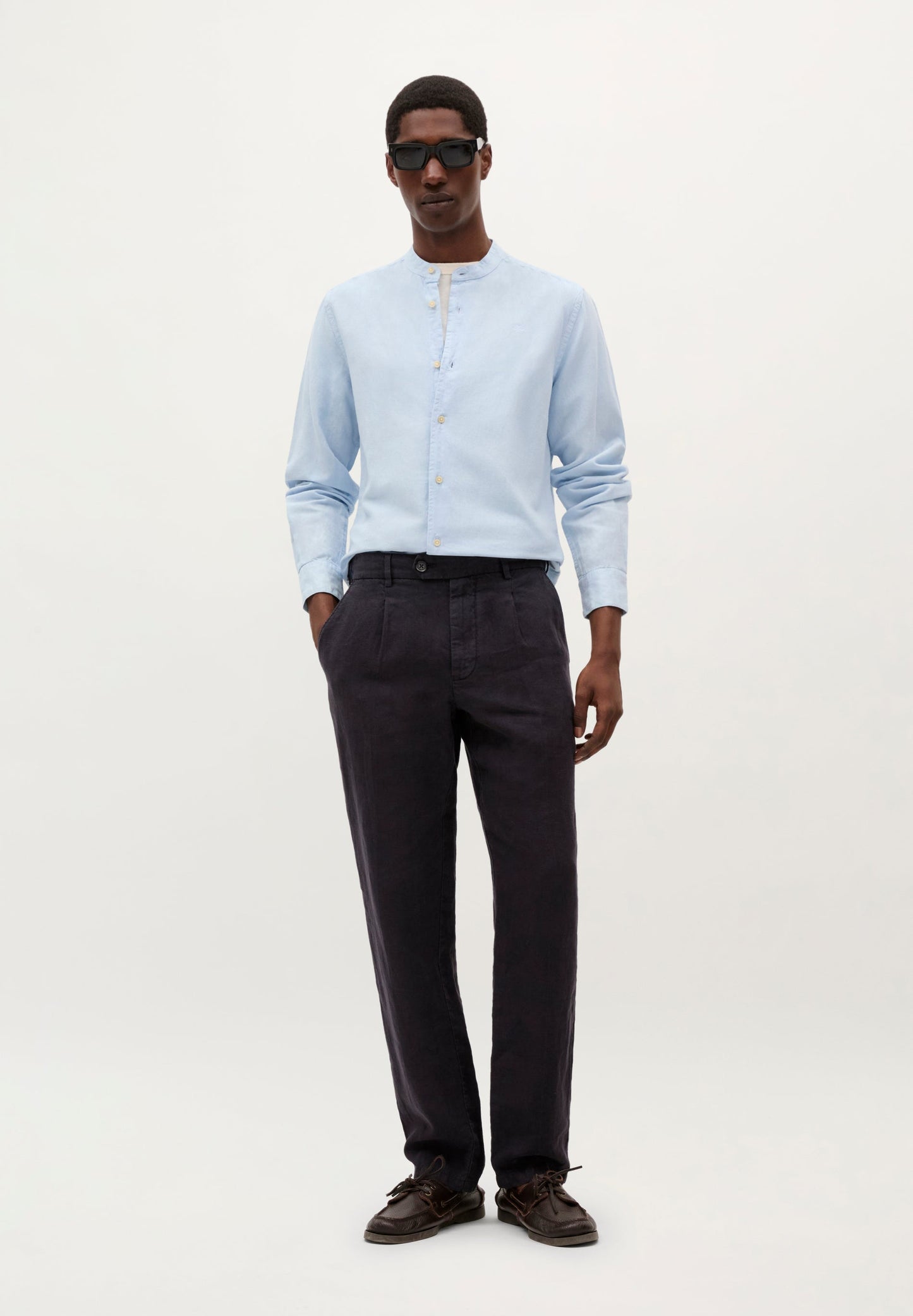 CHEMISE LIN COL MAO