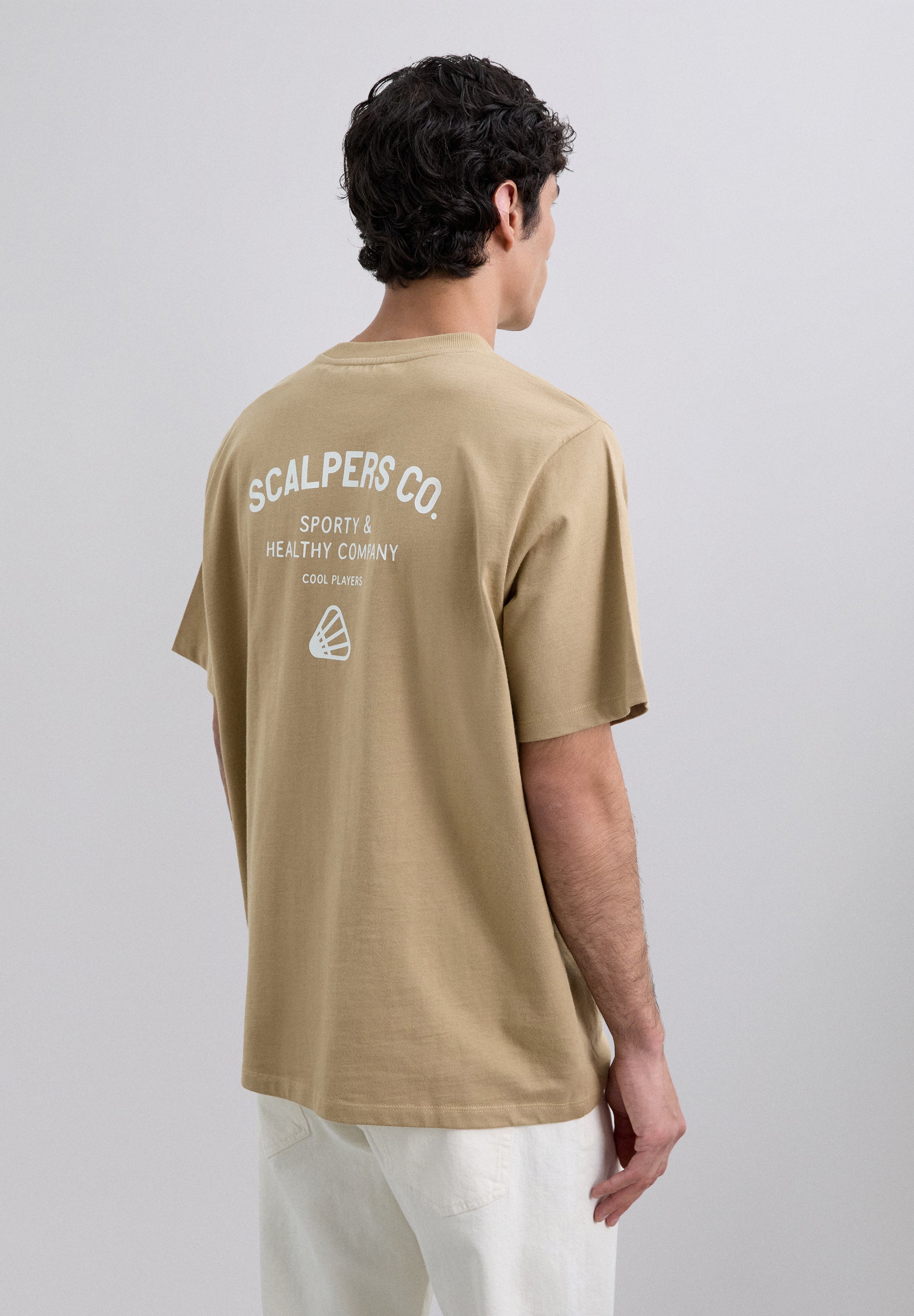 PRINT T-SHIRT WITH CONTRAST LOGO