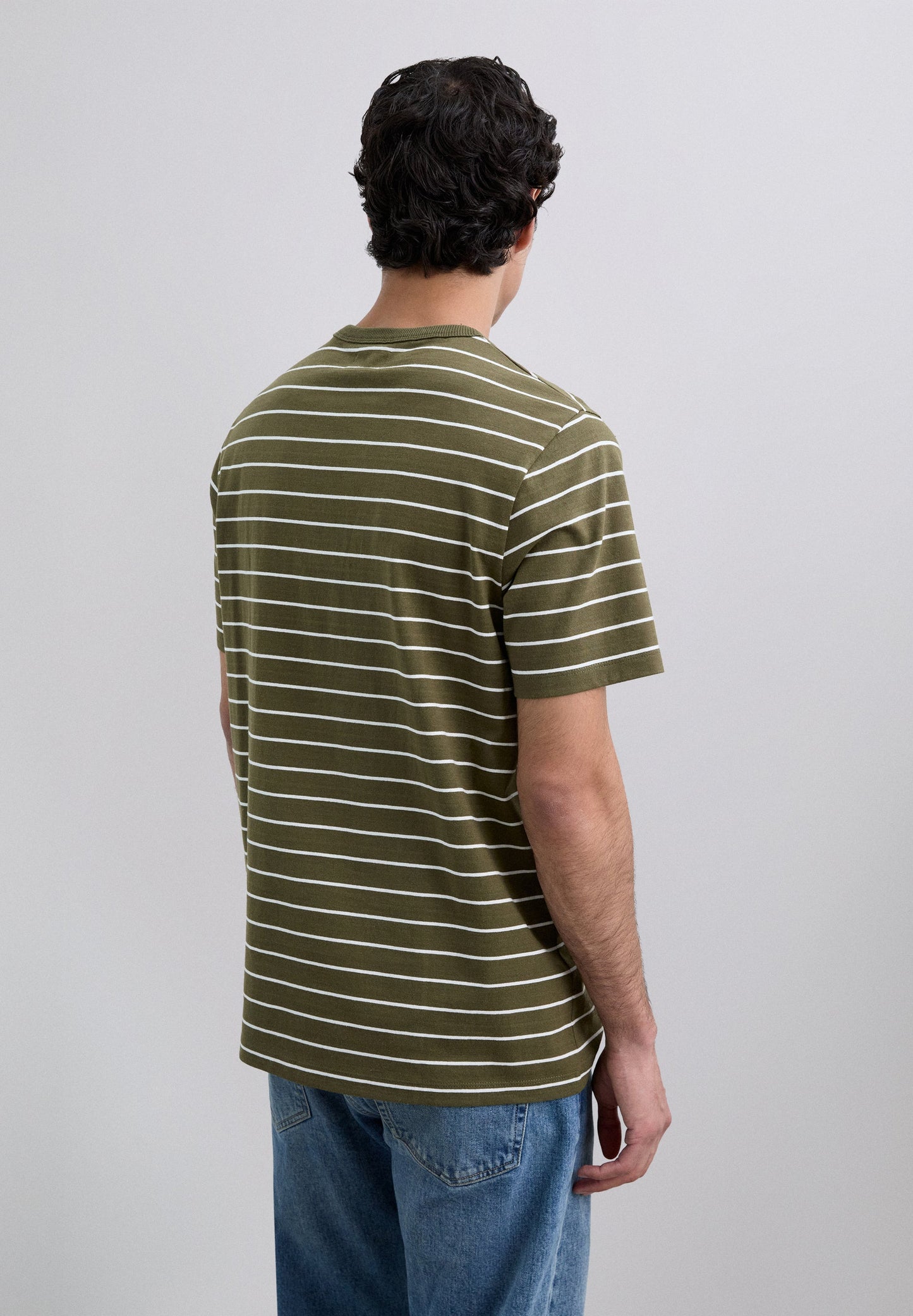 STRIPED LOGO PRINT T-SHIRT