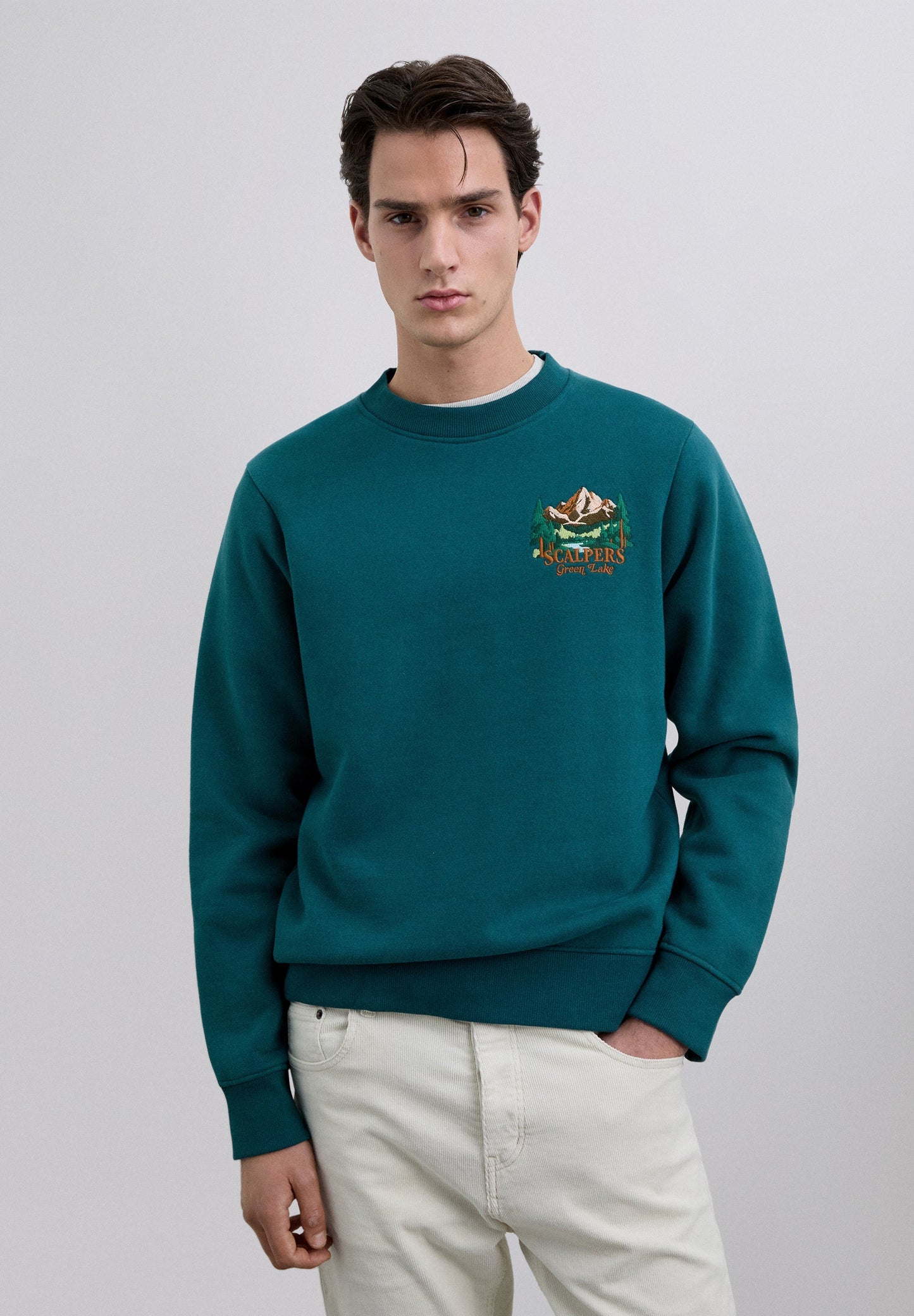 EMBROIDERED COTTON SWEATSHIRT
