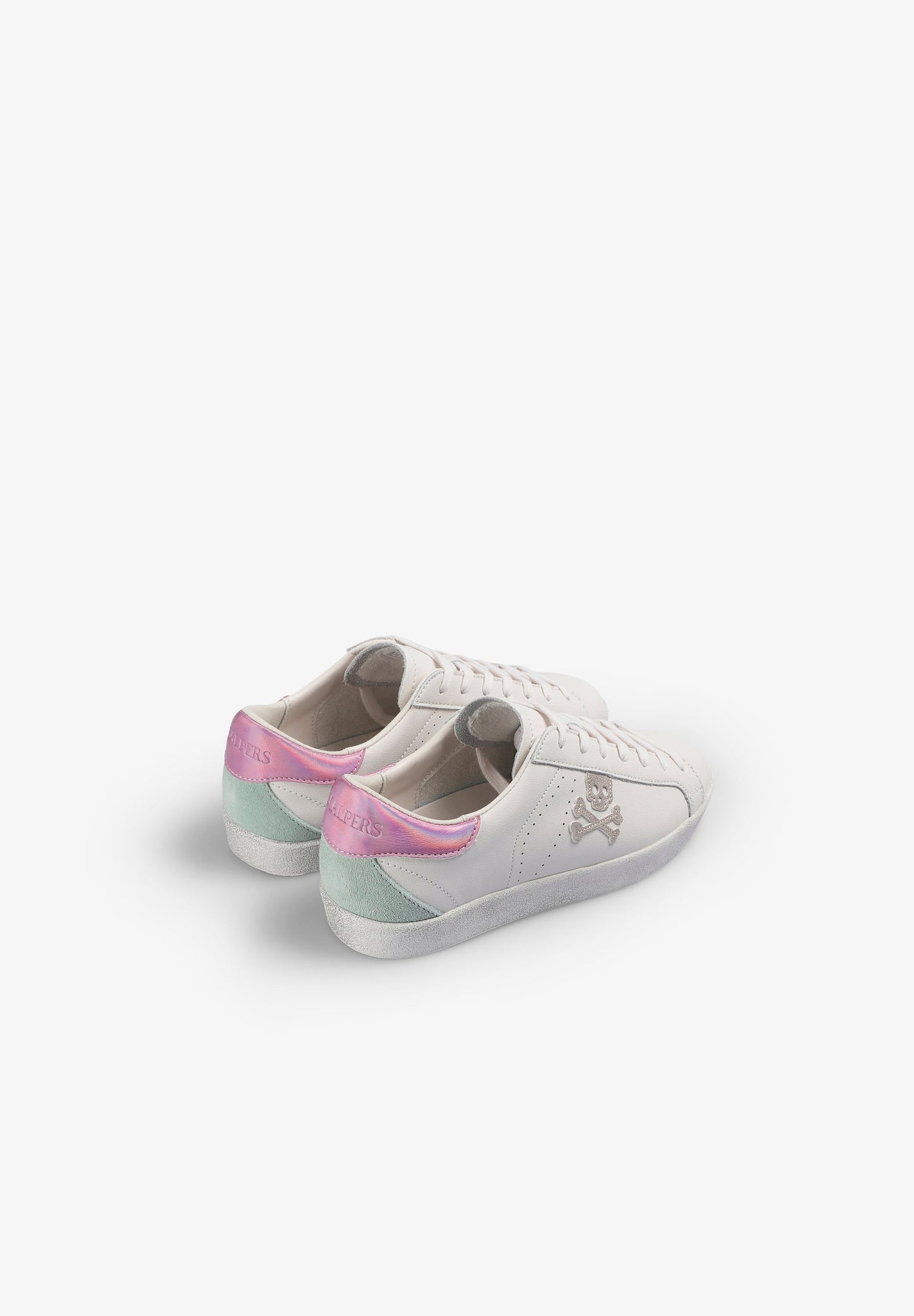 CONTRAST LEATHER SNEAKERS