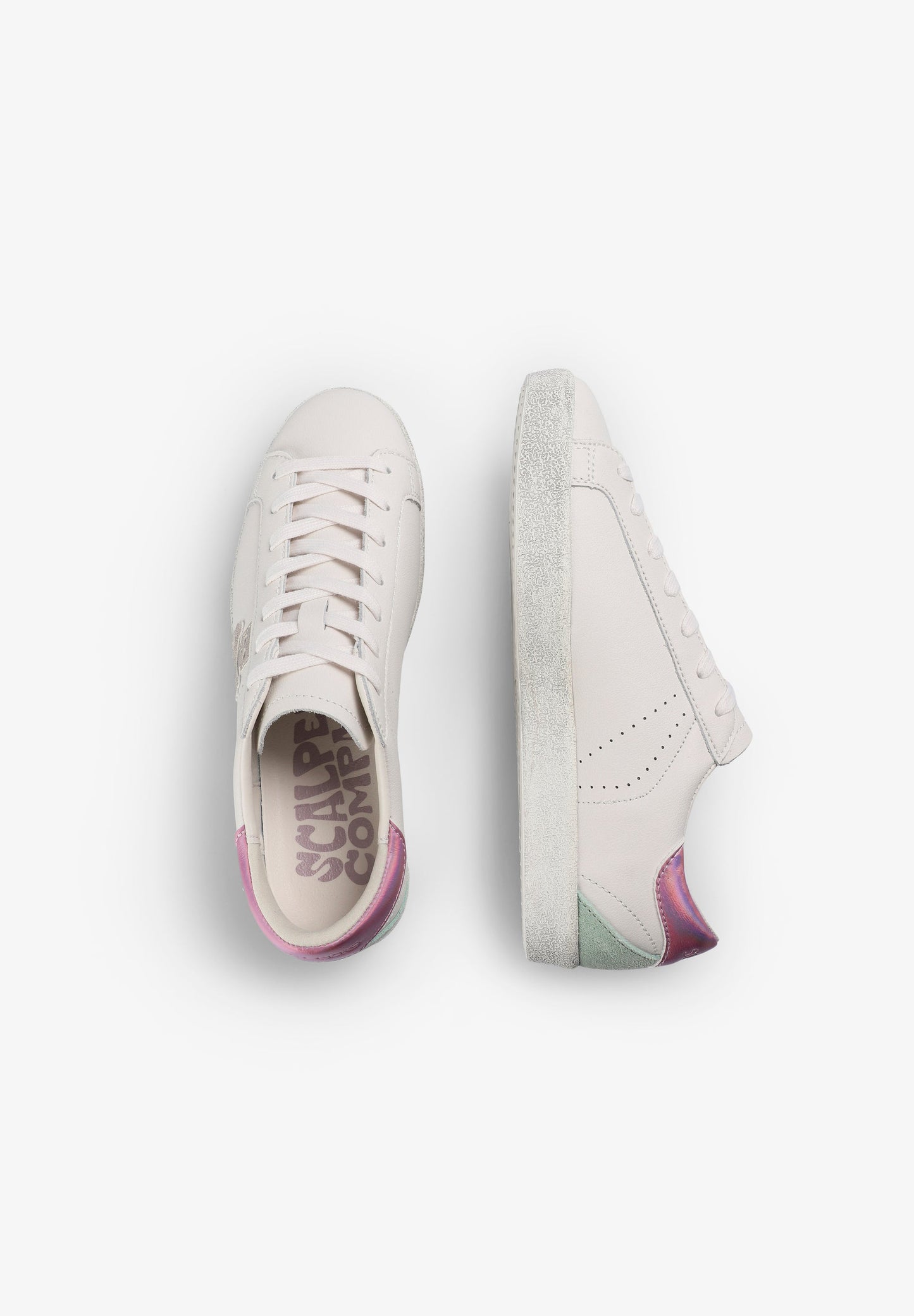 LEDERSNEAKER MIT KONTRASTFARBE