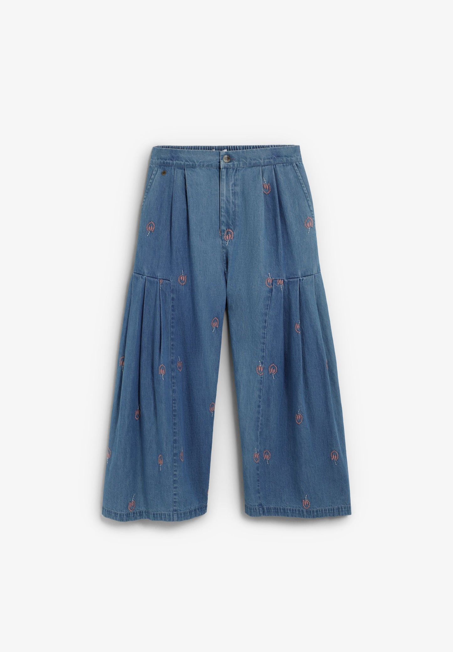 JEANS MIT BLUMENSTICKEREI