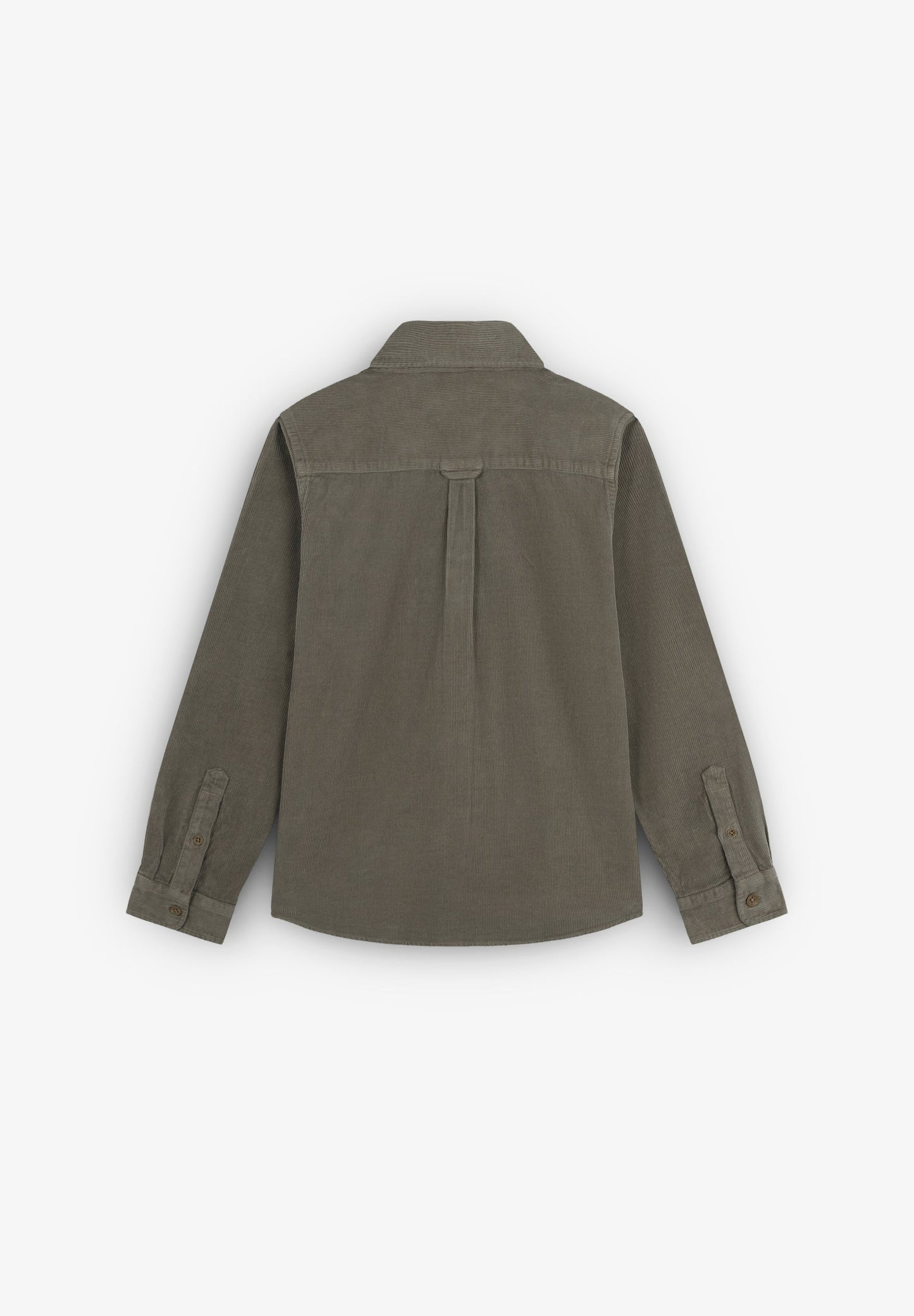 CORDUROY SHIRT WITH EMBROIDERED SKULL