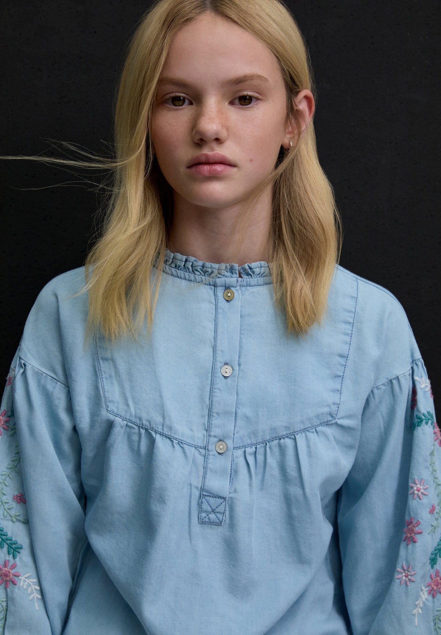 SCDENIMEMBBLOUSE GIRLS