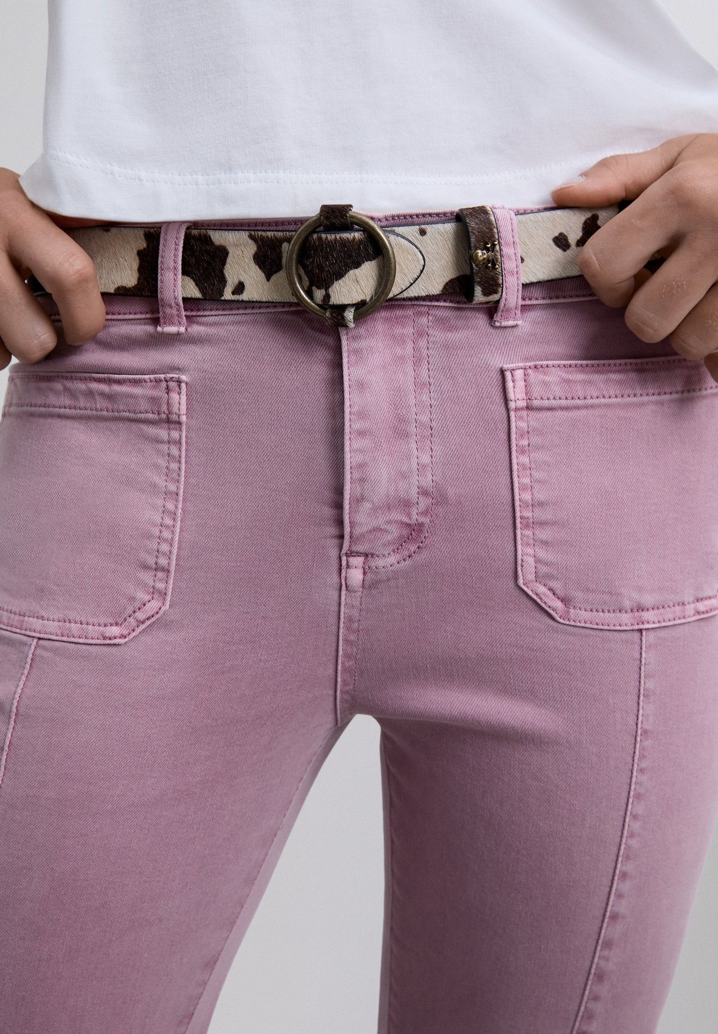 FLARED TROUSERS WITH FRINGING