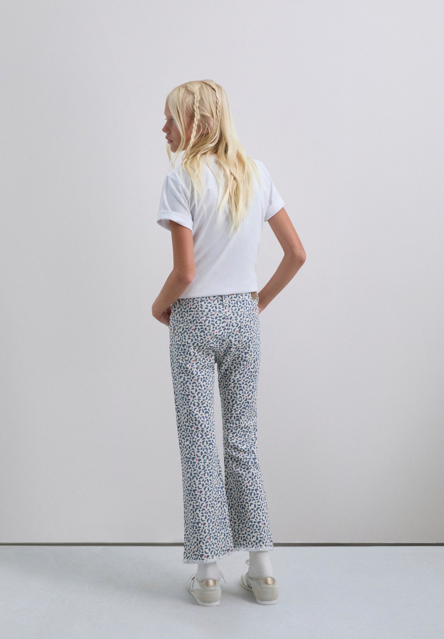 FLARED PRINTED TROUSERS