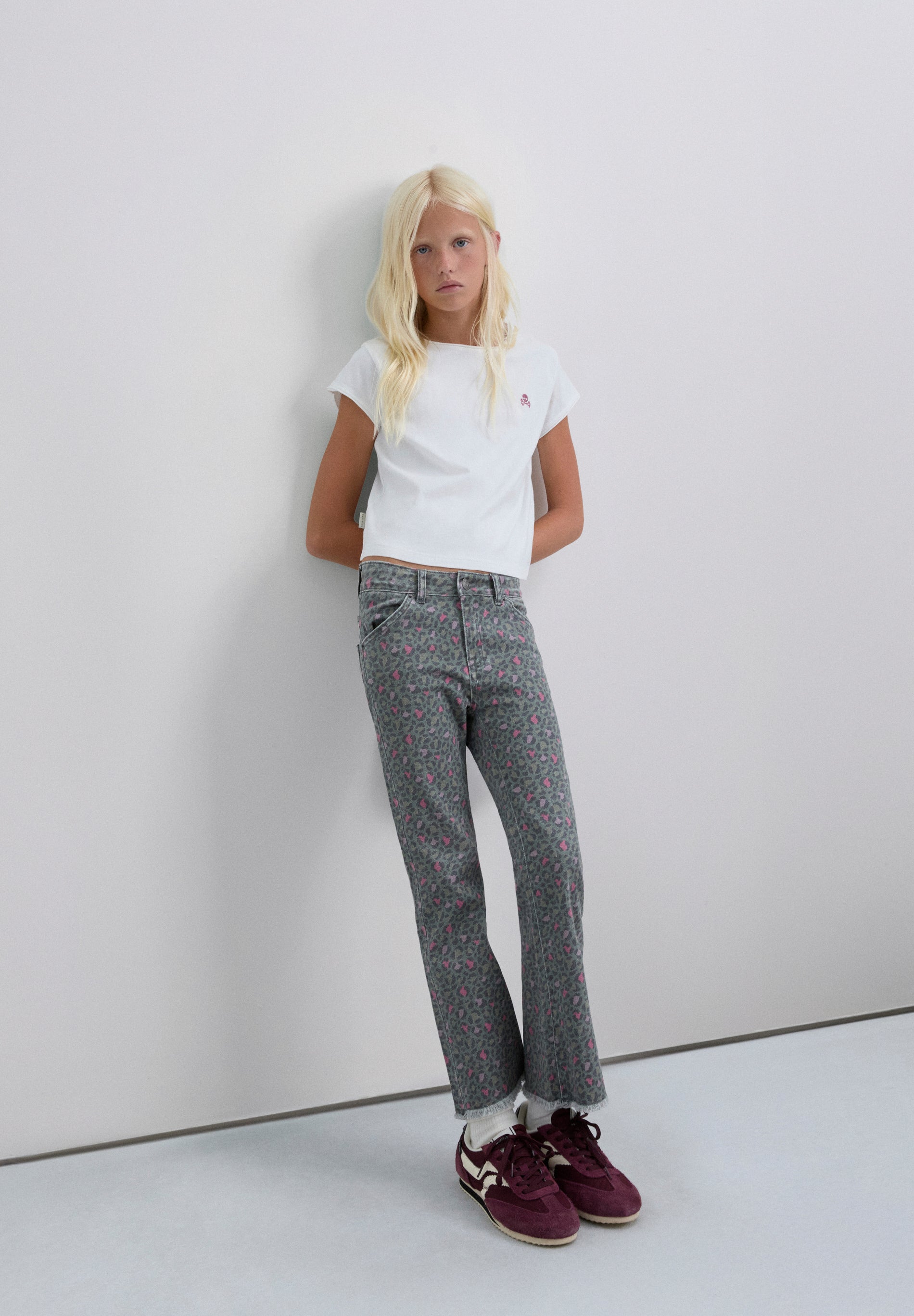 FLARED PRINTED TROUSERS