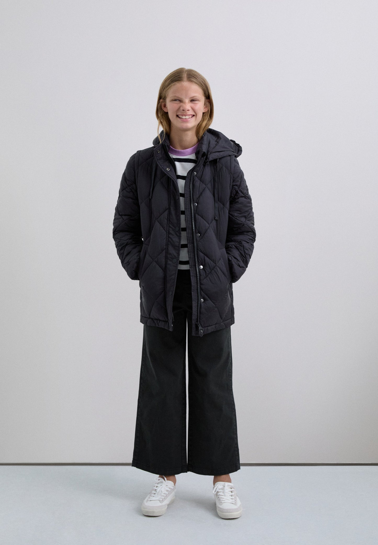 STEPPMANTEL MIT ABNEHMBAREN ELEMENTEN