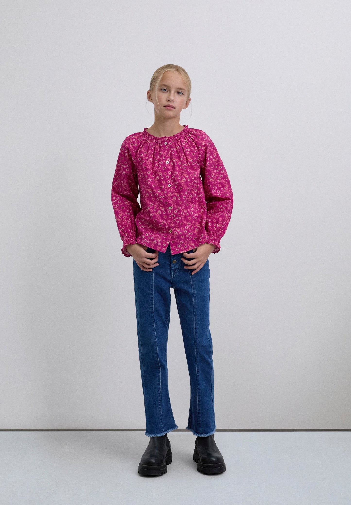 CHEMISIER IMPRIMÉ FLEURS