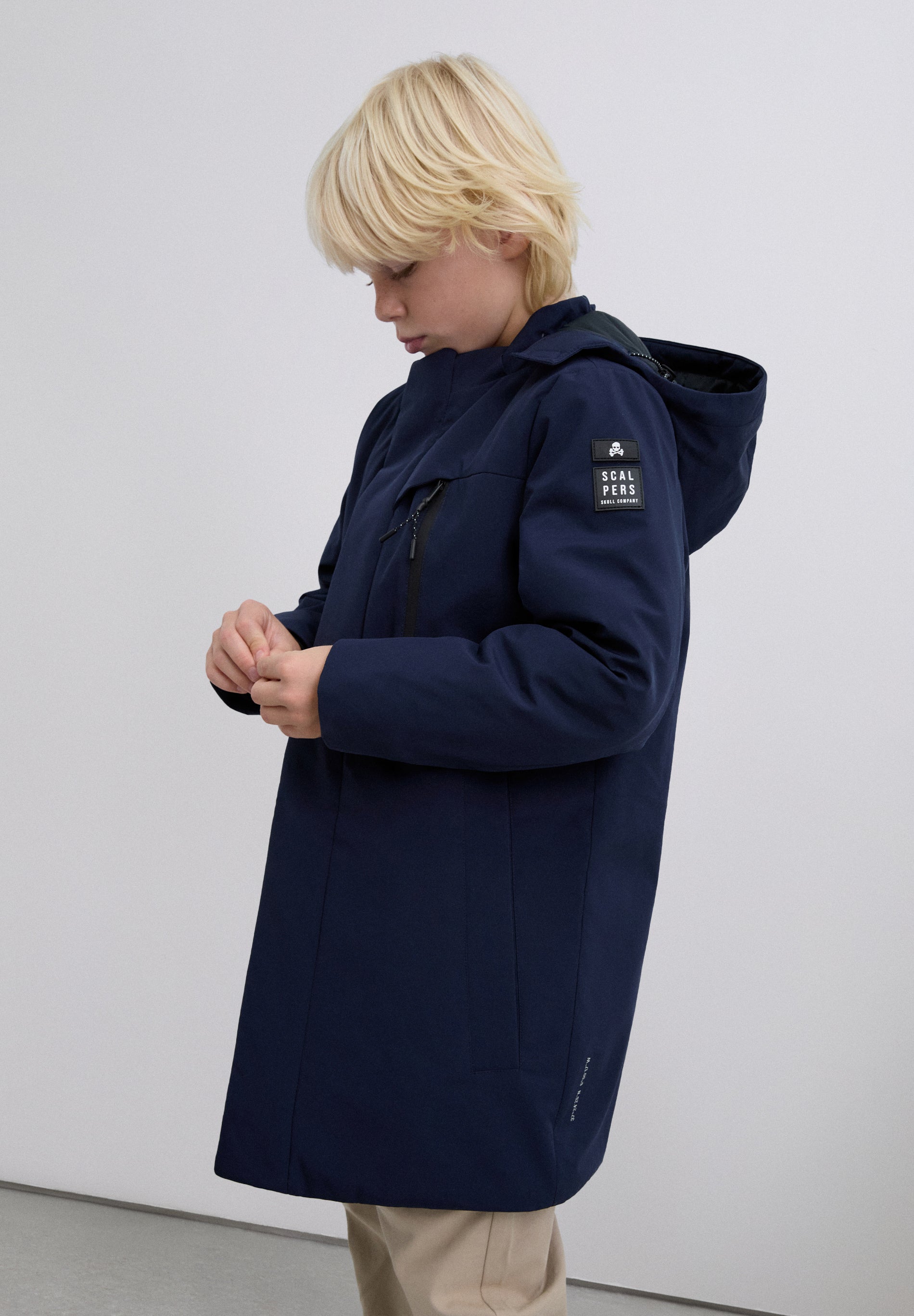 LANGE PARKA ZIJPATCH