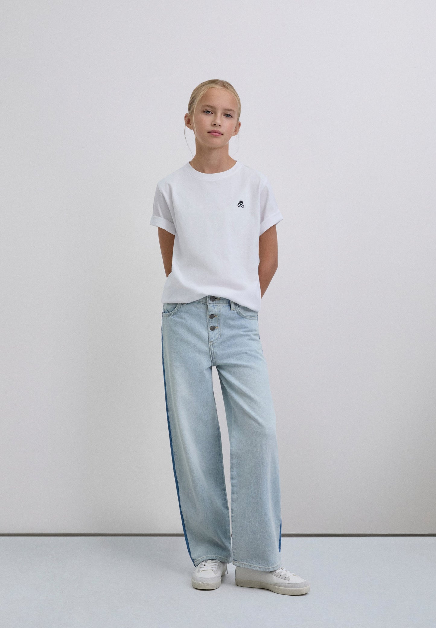 JEAN DENIM LIGNE CONTRASTANTE