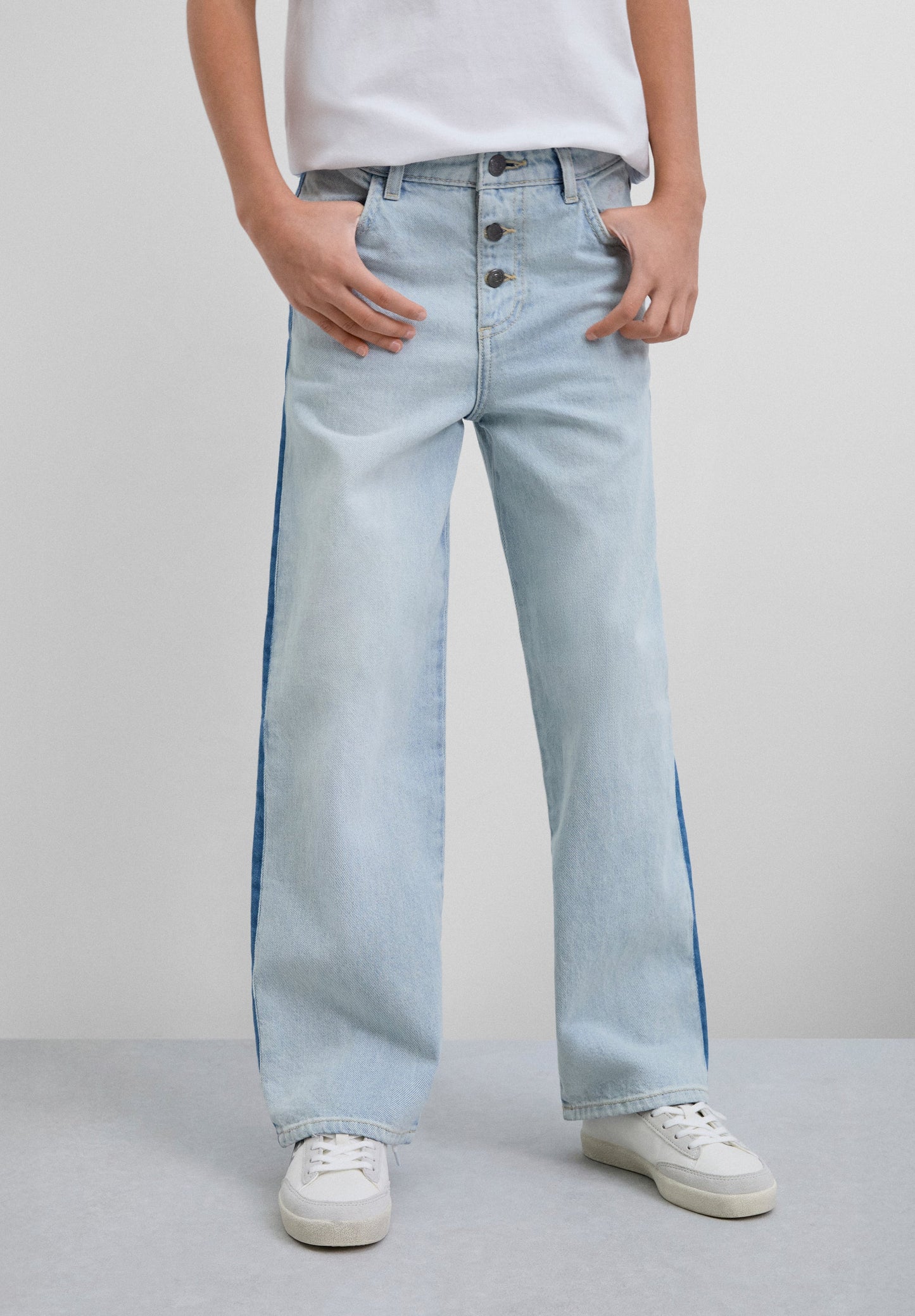 JEAN DENIM LIGNE CONTRASTANTE