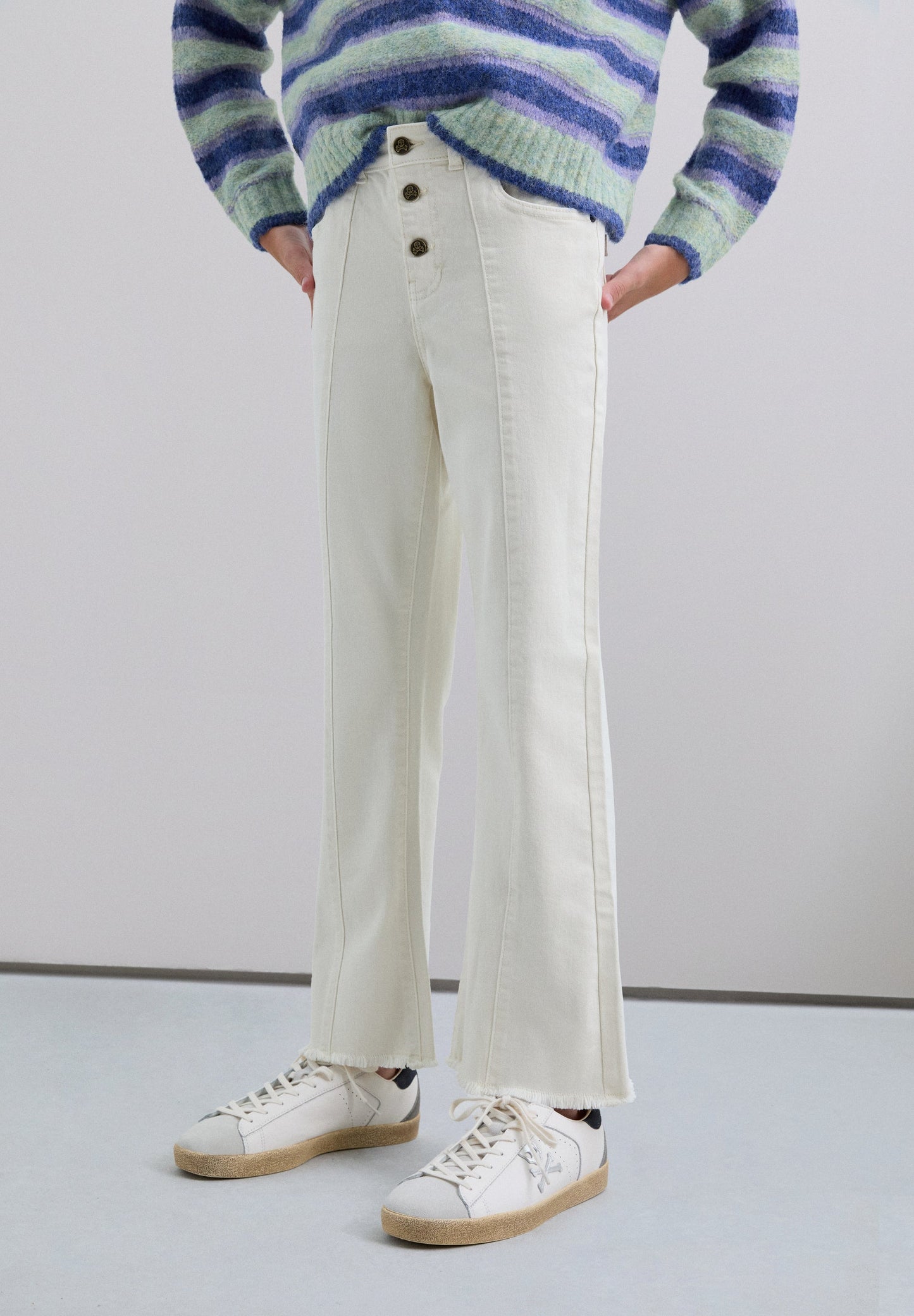 FLARED DENIM BROEK