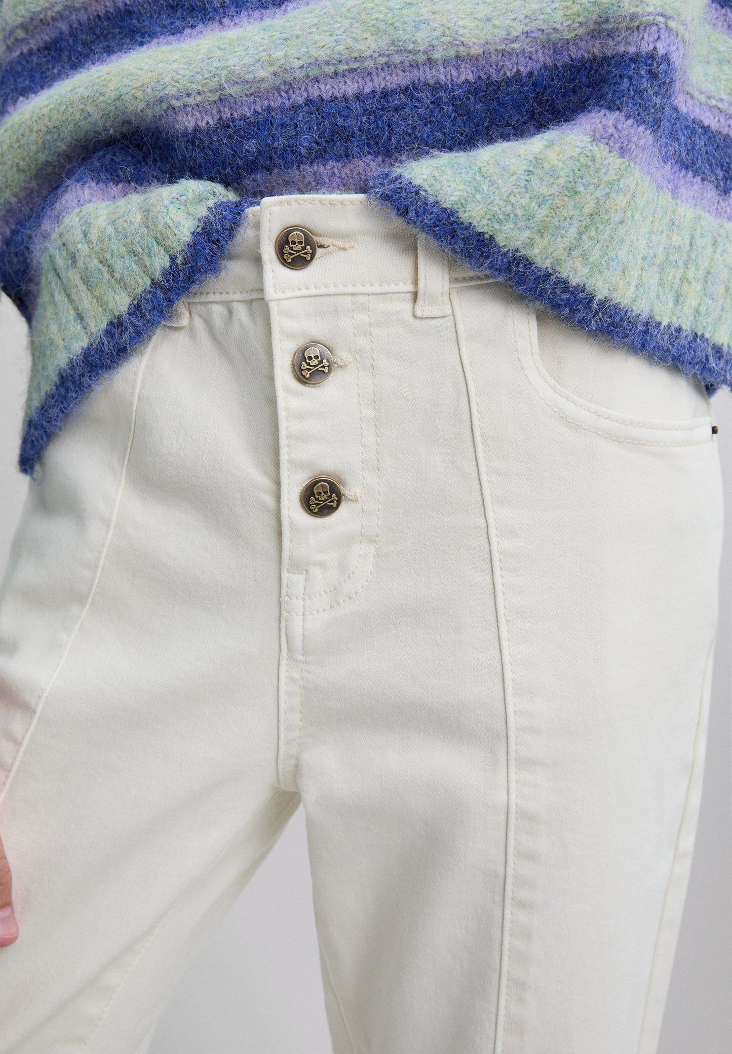 FLARED DENIM BROEK