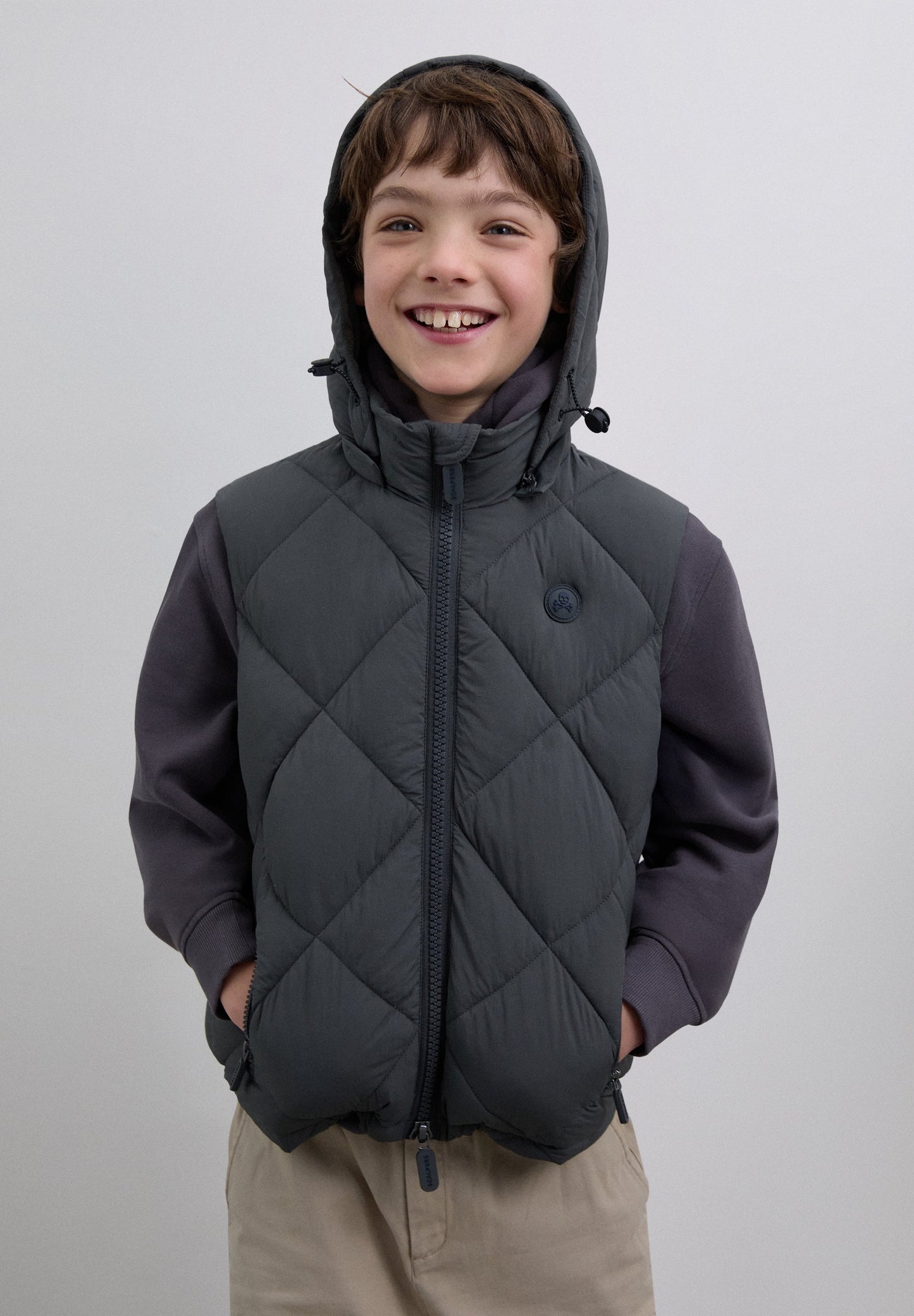 STEPPWESTE MIT KAPUZE UND TOTENKOPF