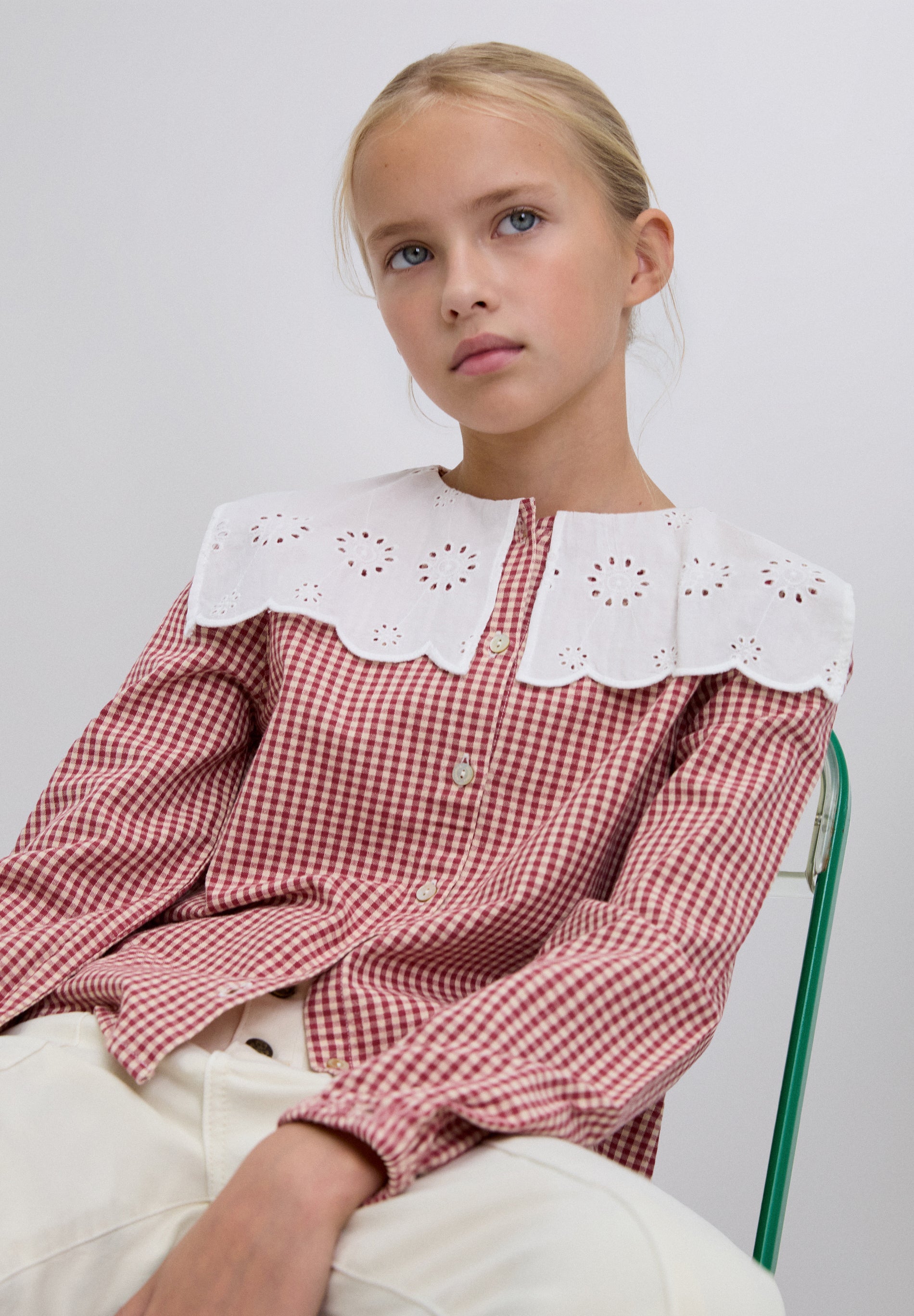 CAMISA VICHY CON CUELLO