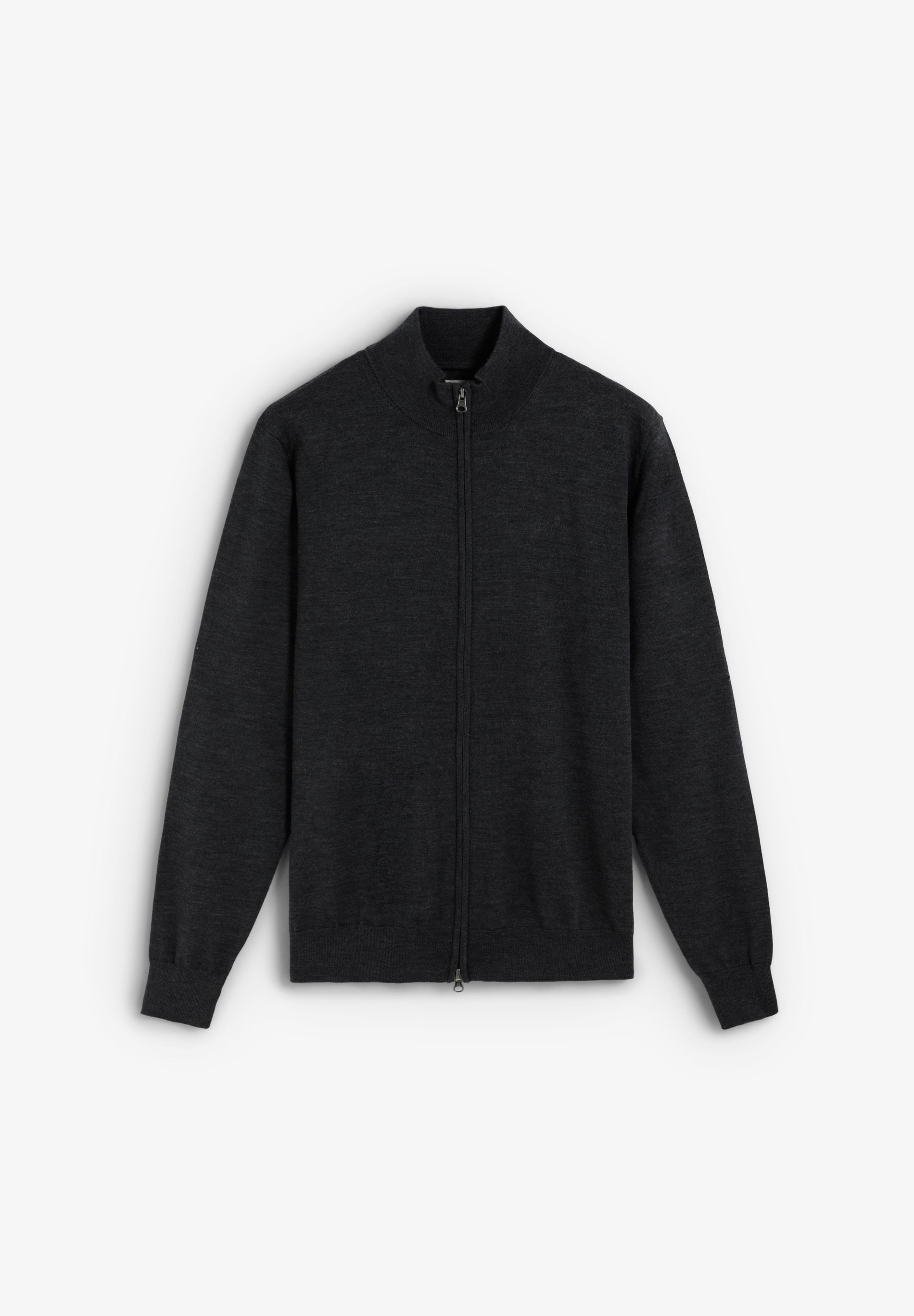 MERINO WOOL ZIP-UP CARDIGAN