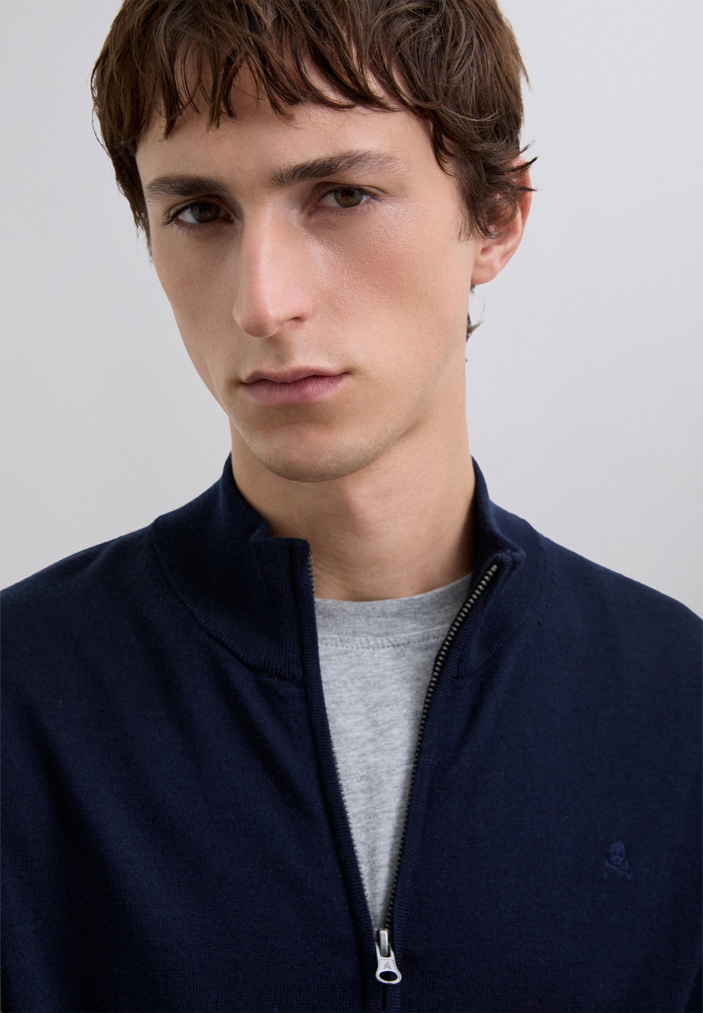 CARDIGAN FERMETURE ÉCLAIR LAINE MÉRINOS