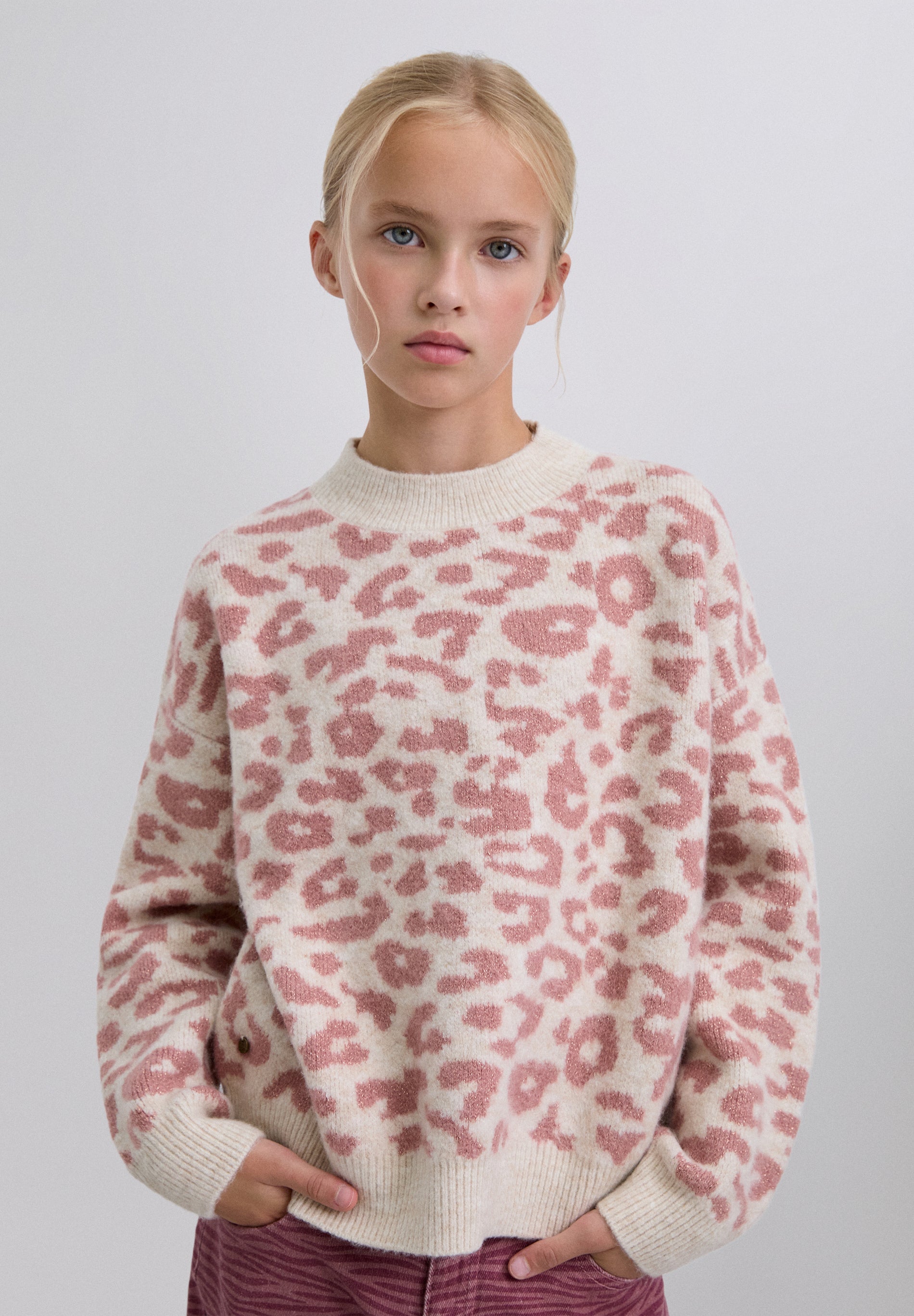 PULL EN MAILLE IMPRIMÉ ANIMAL