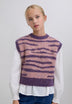 ANIMAL PRINT KNIT VEST