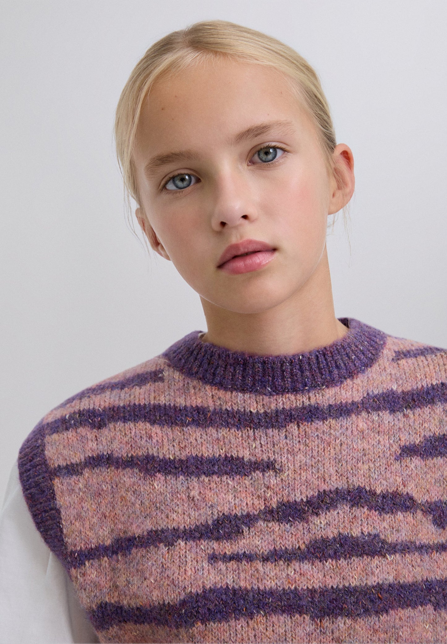 PULL SANS MANCHES MAILLE MOTIF ANIMAL