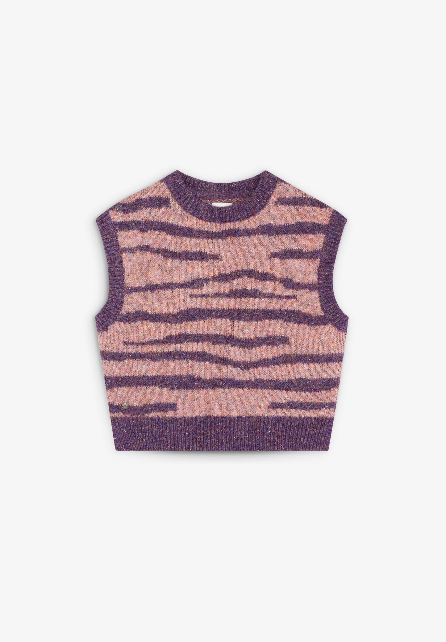 PULL SANS MANCHES MAILLE MOTIF ANIMAL
