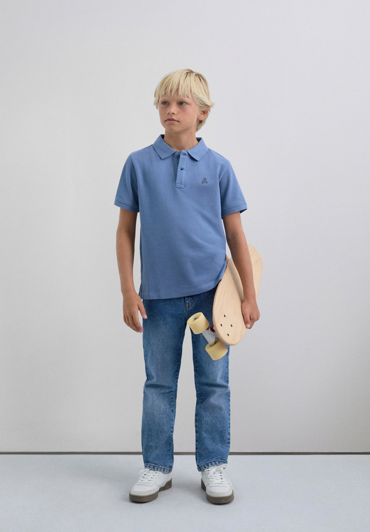 BASIC-POLOSHIRT MIT TOTENKOPF