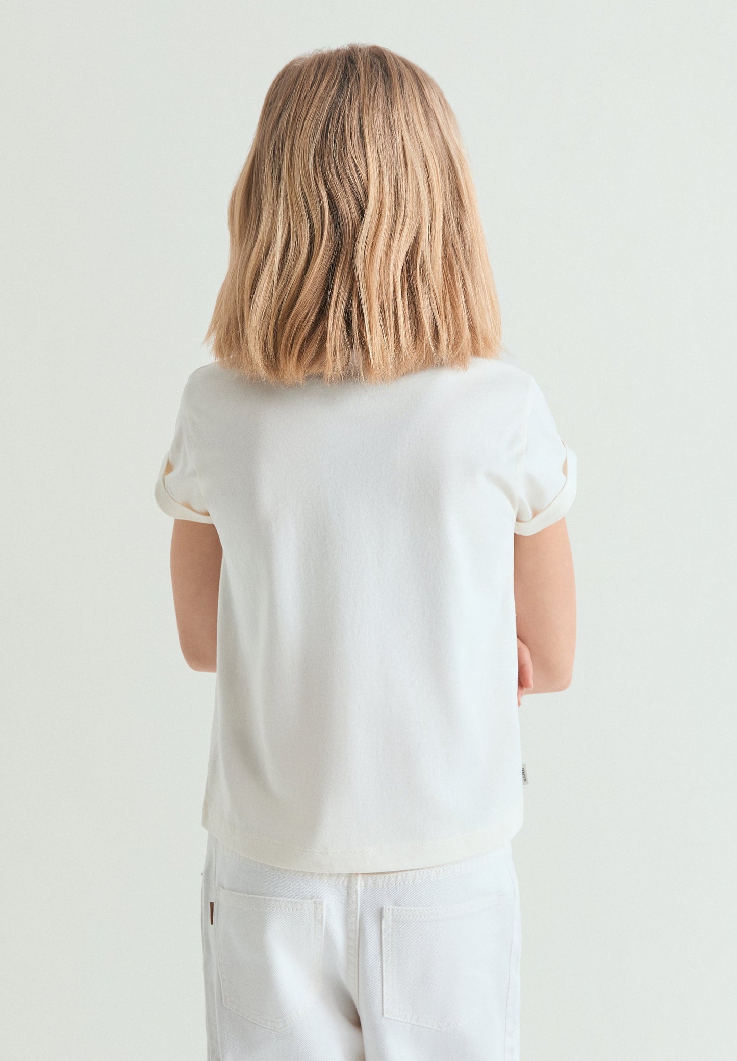 PRINTED T-SHIRT WITH CONTRAST COLLAR