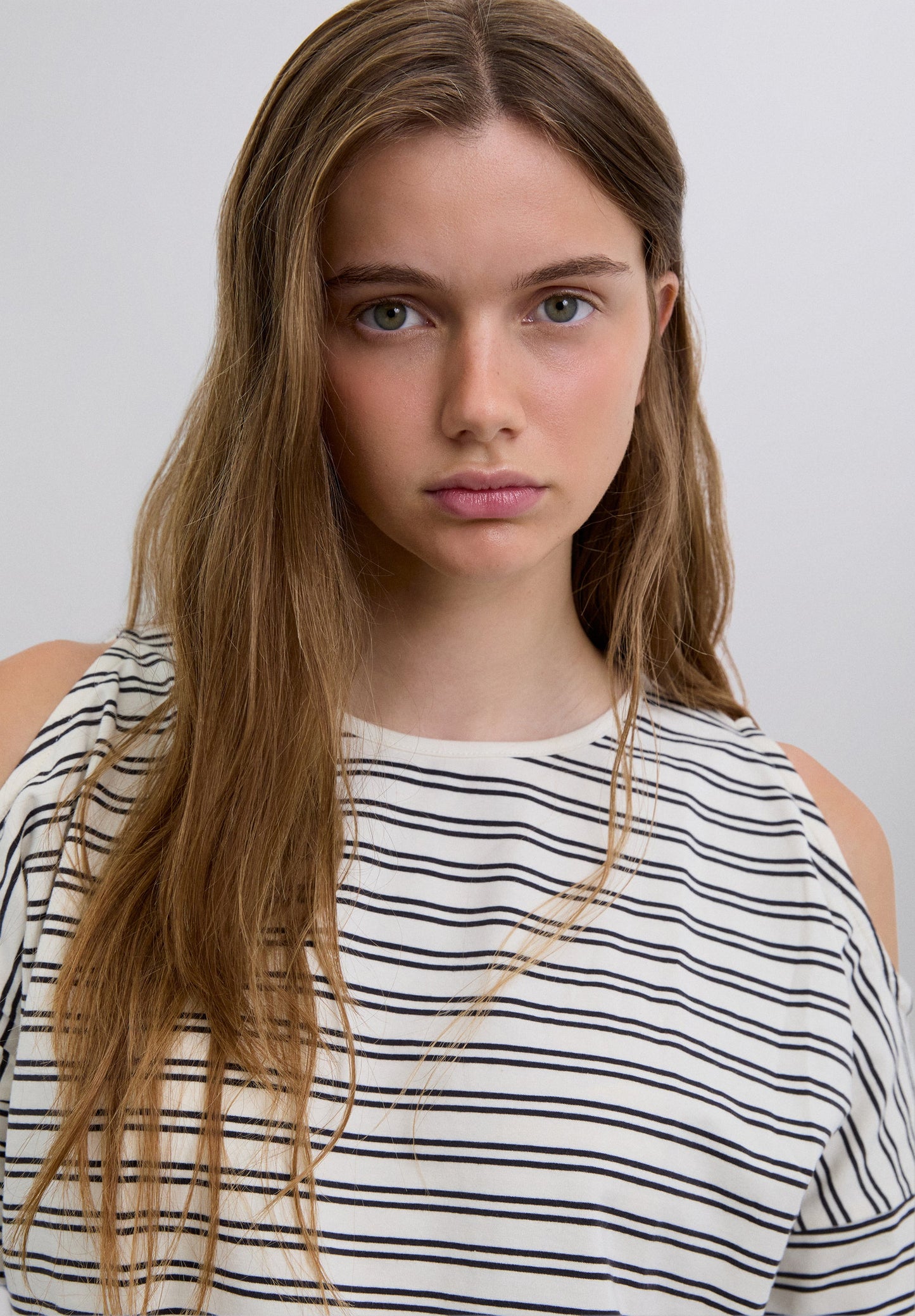 T-SHIRT RAYURES SKULL