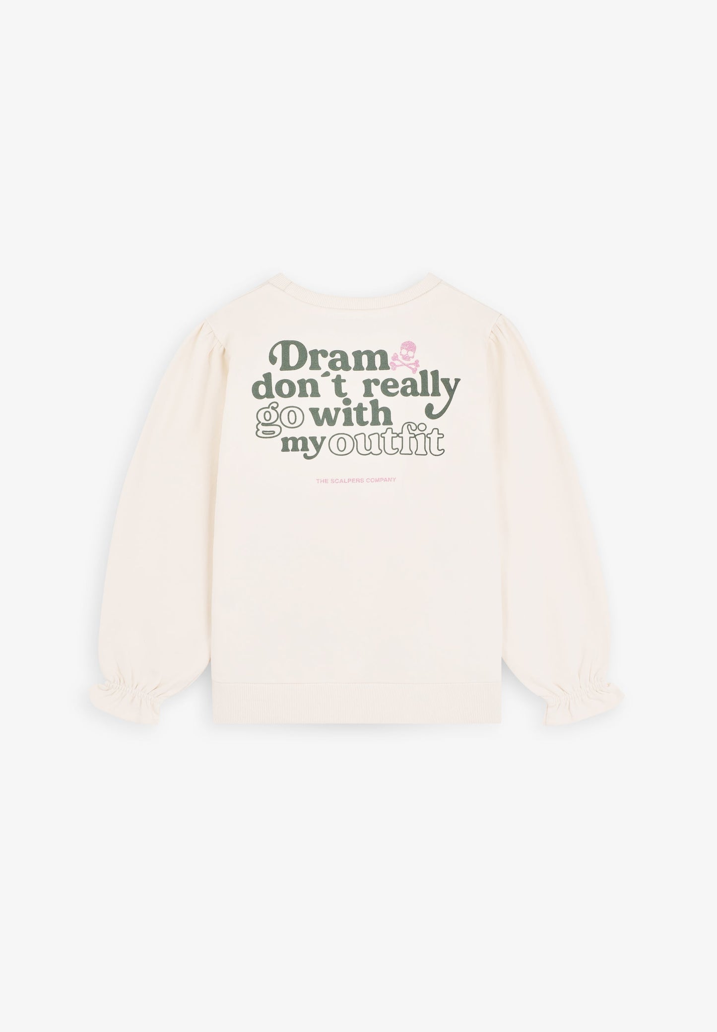 PRINTED PUFF SLEEVE SWEATSHIRT