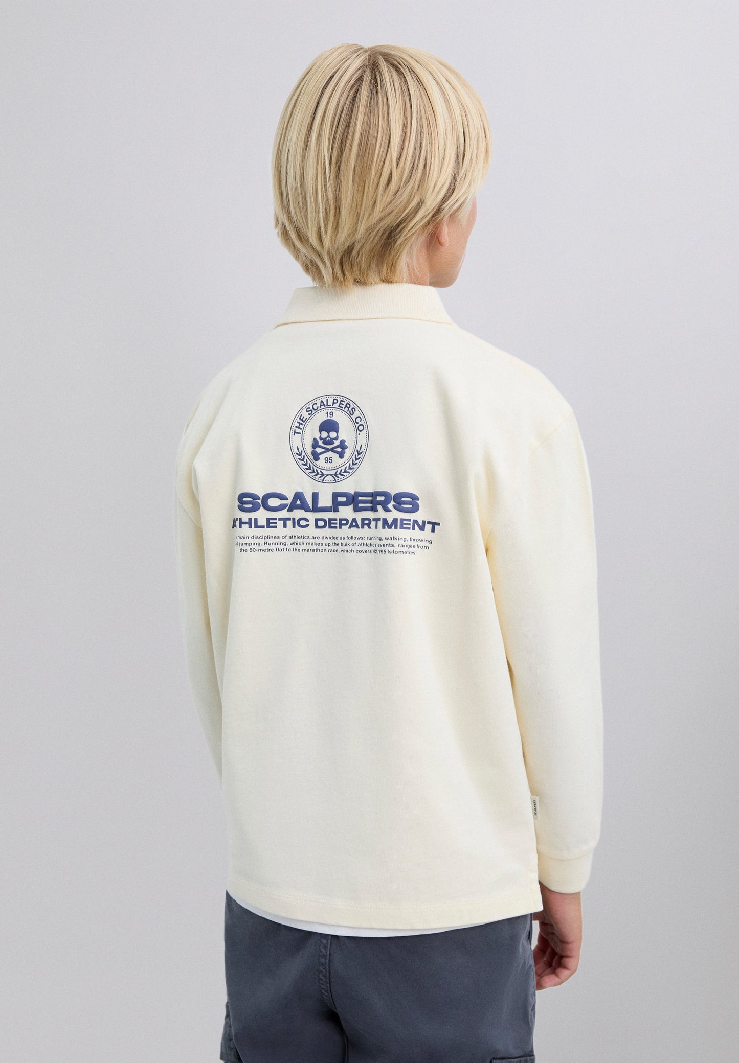 LONG SLEEVE PRINTED POLO SHIRT