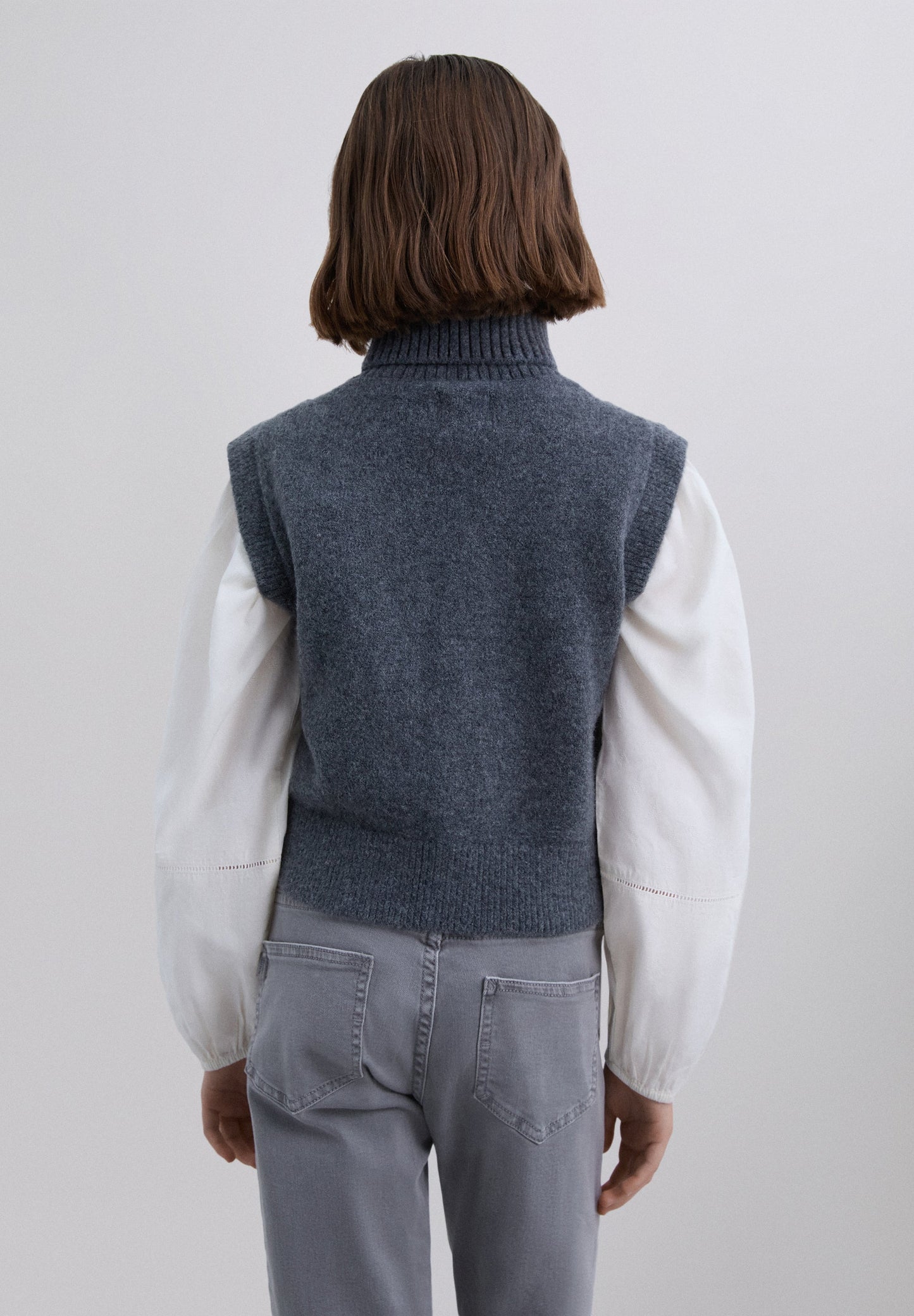 PULL SANS MANCHES MAILLE COL