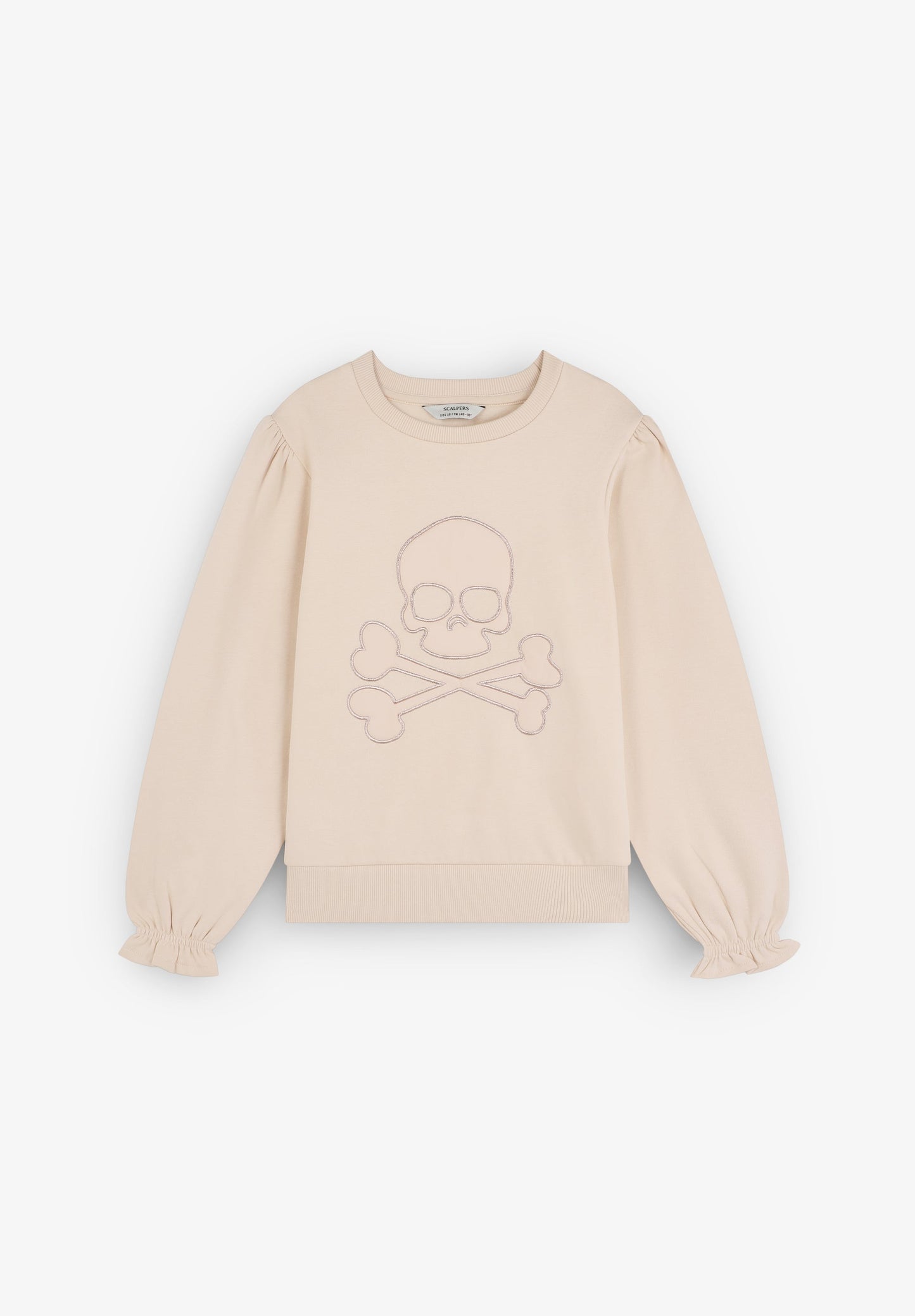 SWEATSHIRT WITH EMBROIDERED SKULL