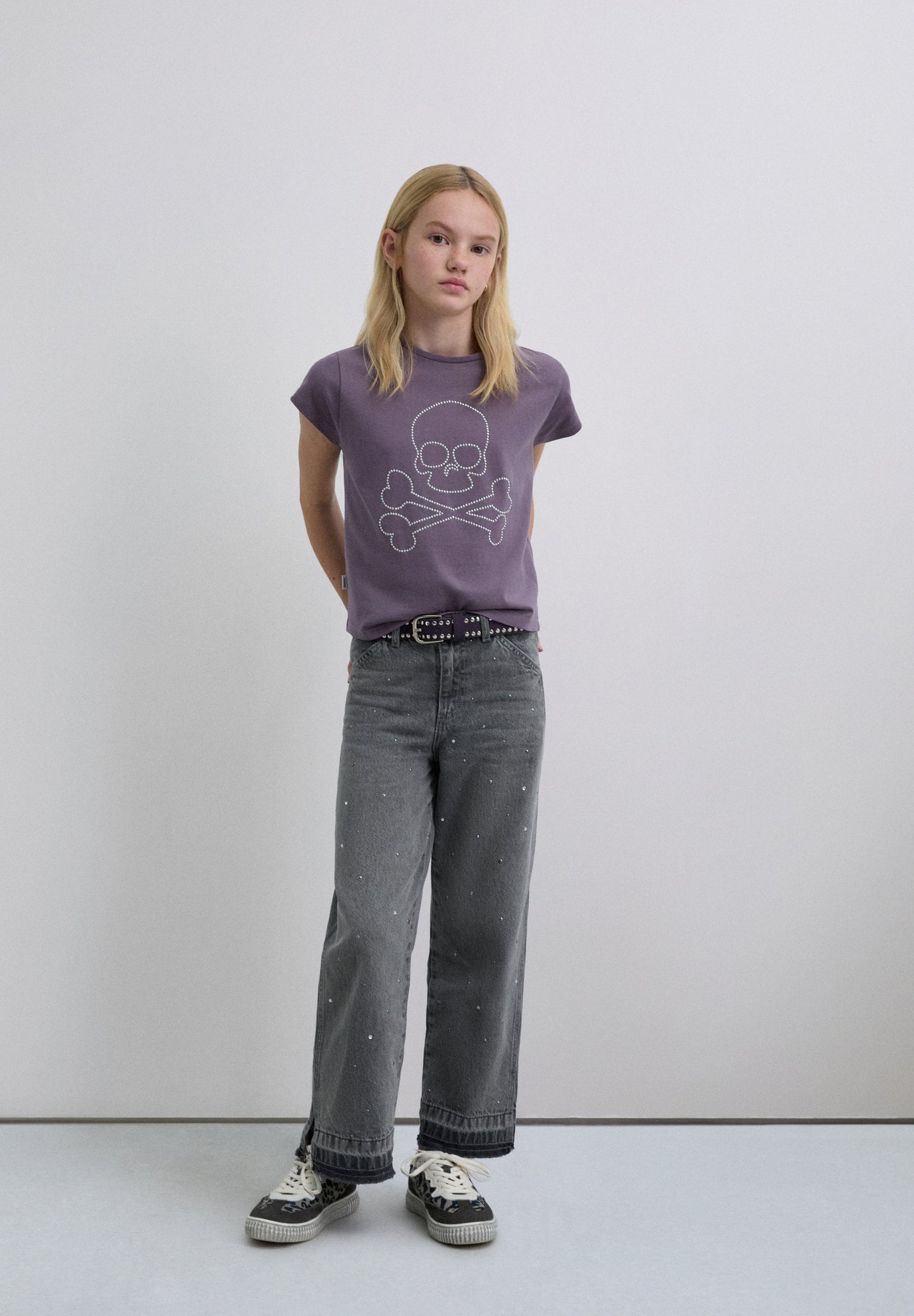 T-SHIRT STRASS SKULL