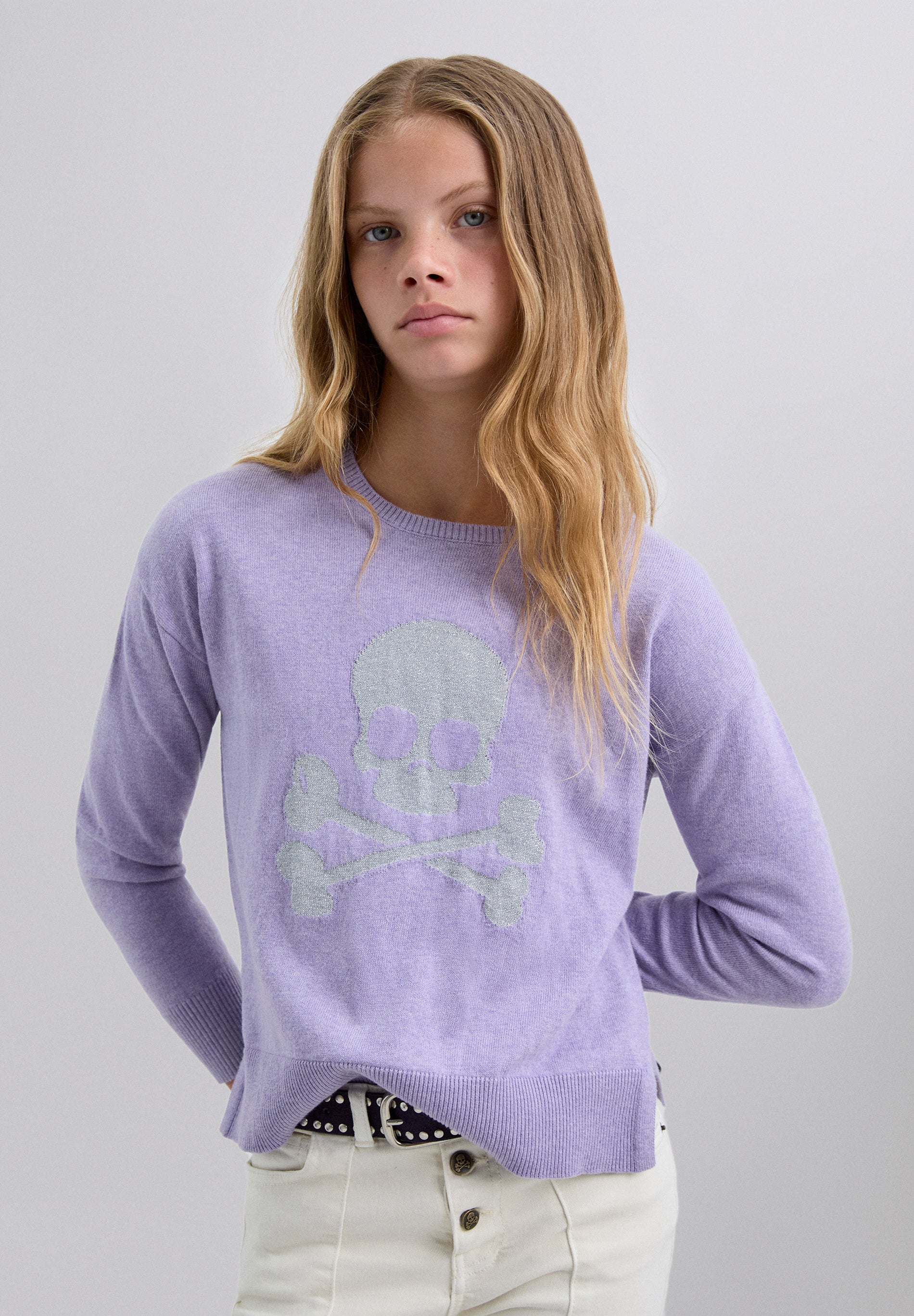 SCSKULL INTARSIA TRICOT GIRLS