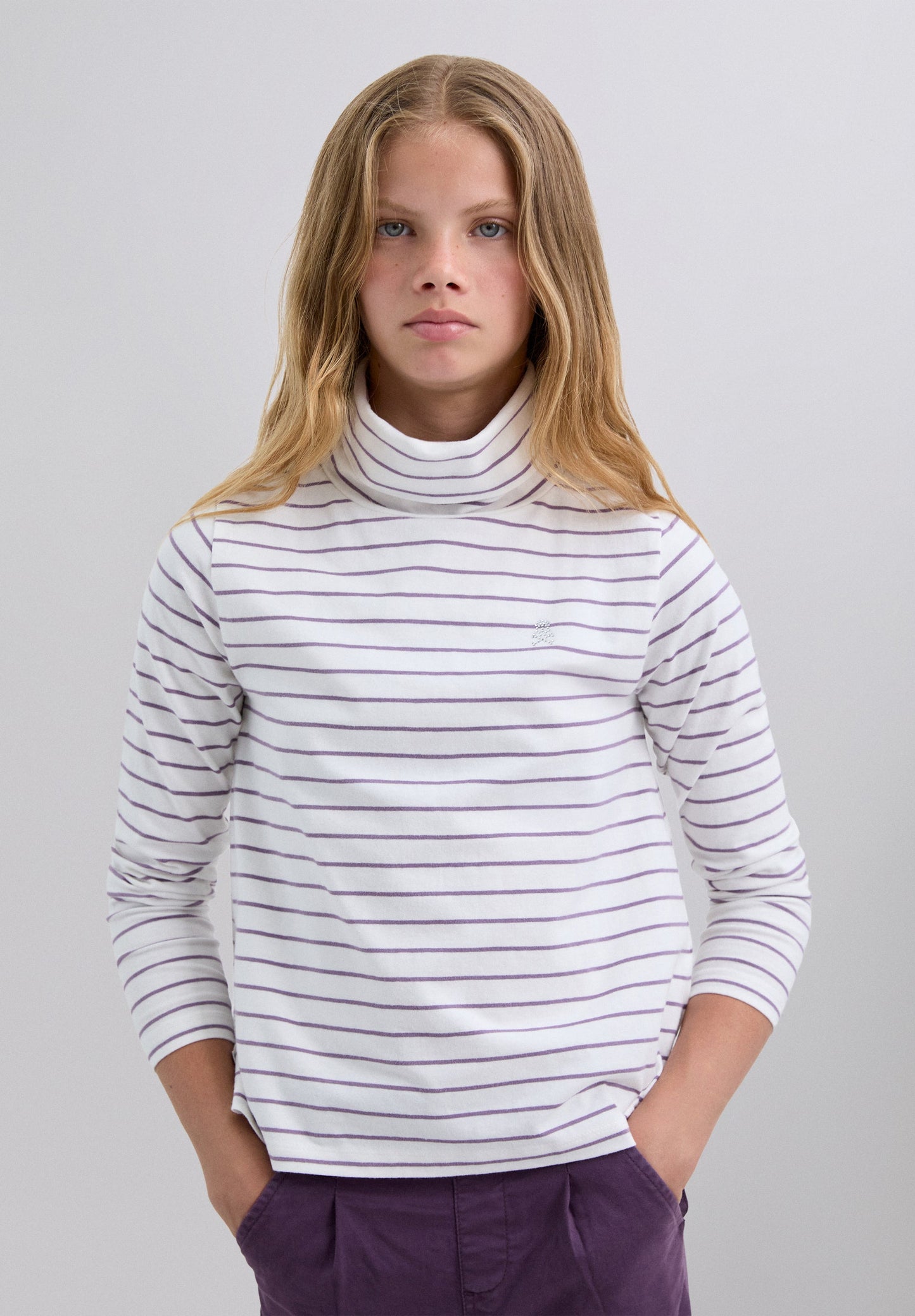 T-SHIRT STREPEN LANGE MOUW