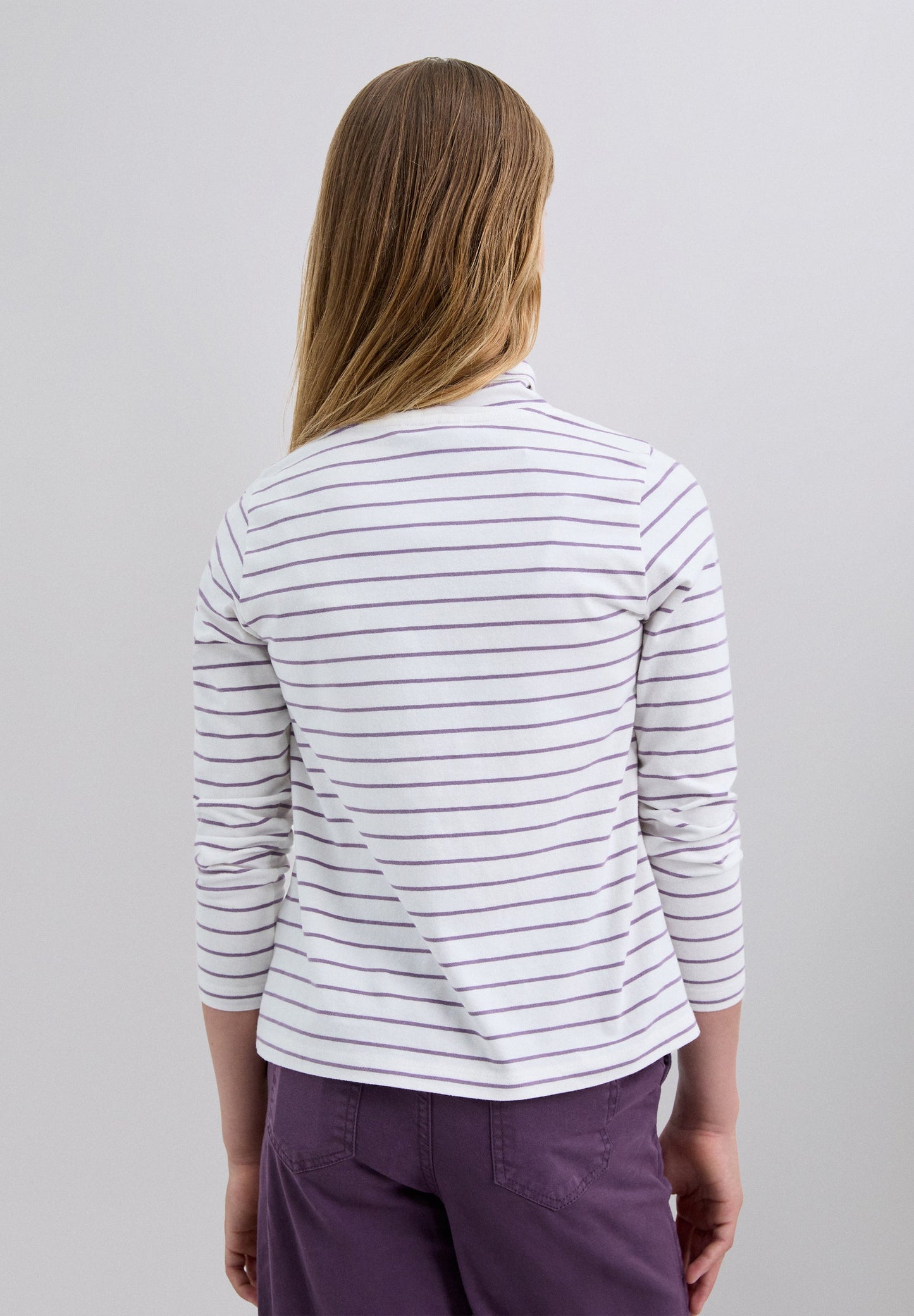 T-SHIRT STREPEN LANGE MOUW