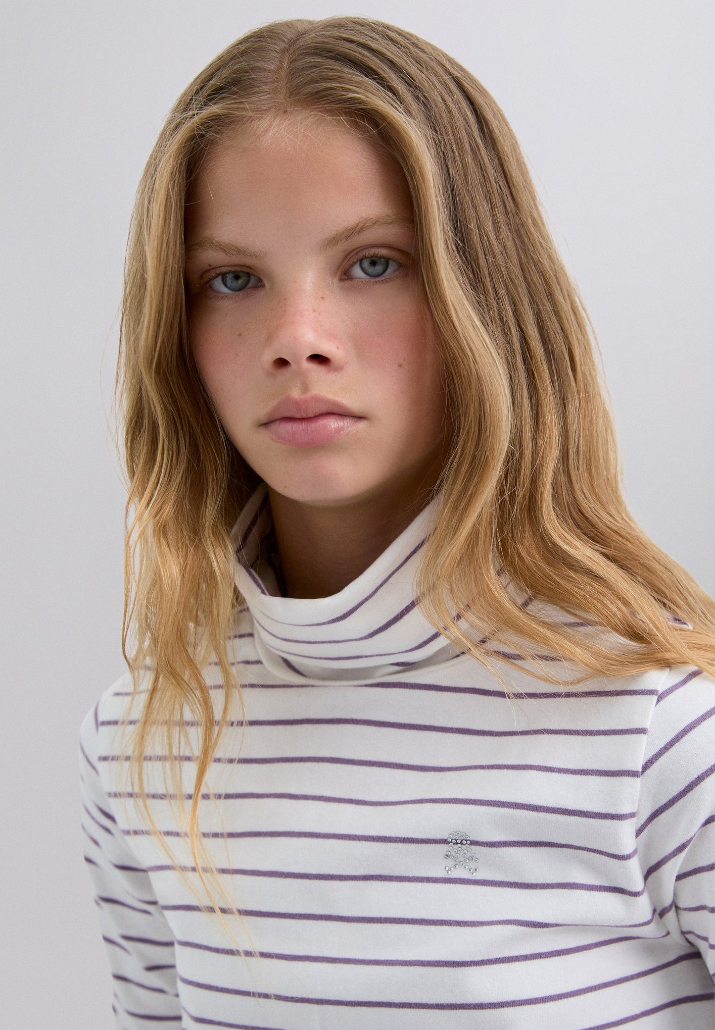 T-SHIRT STREPEN LANGE MOUW