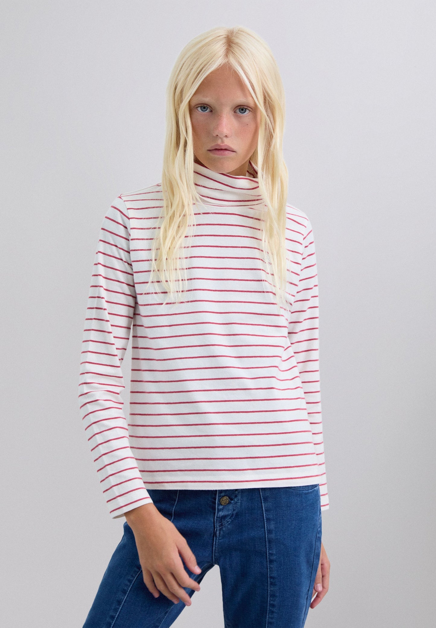 T-SHIRT À RAYURES MANCHES LONGUES