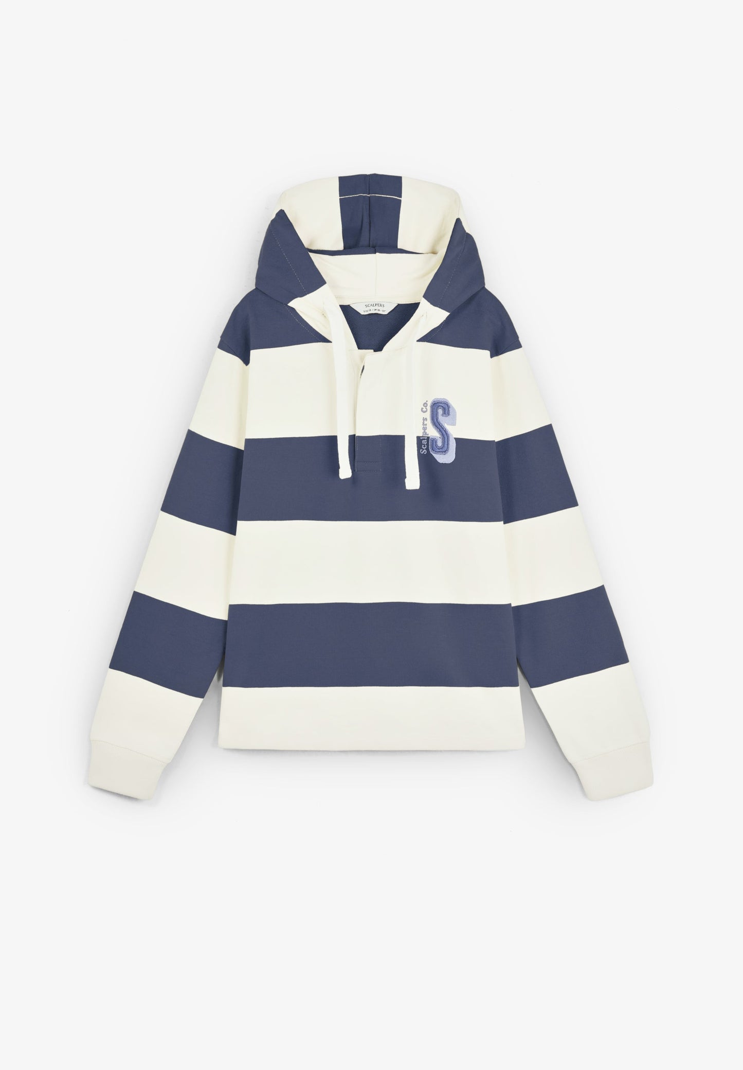 SWEATER STREPEN CAPUCHON DOODSHOOFD