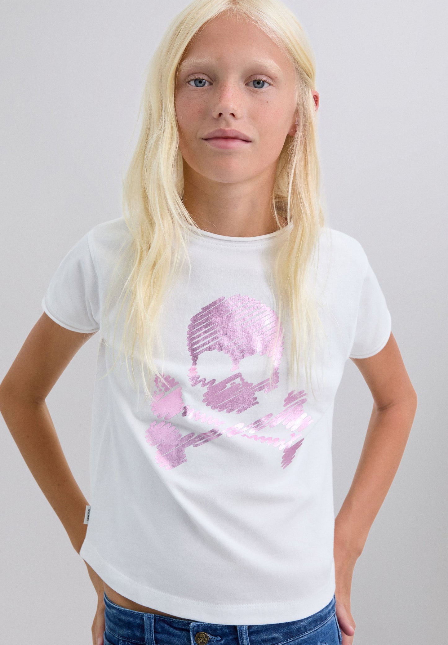 T-SHIRT IMPRIMÉ MÉTALLISÉ