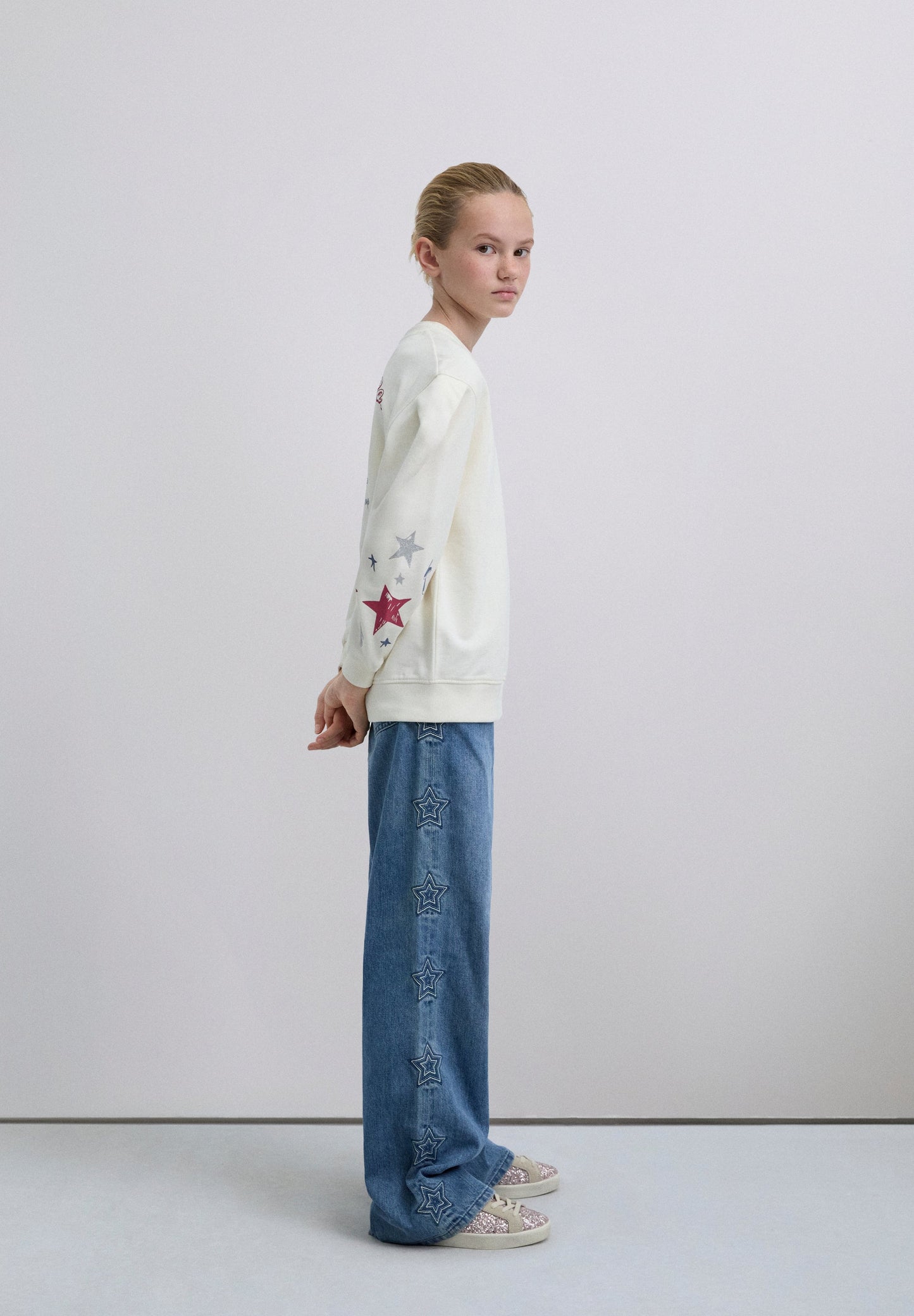 SWEAT IMPRIMÉ MANCHES BOUFFANTES