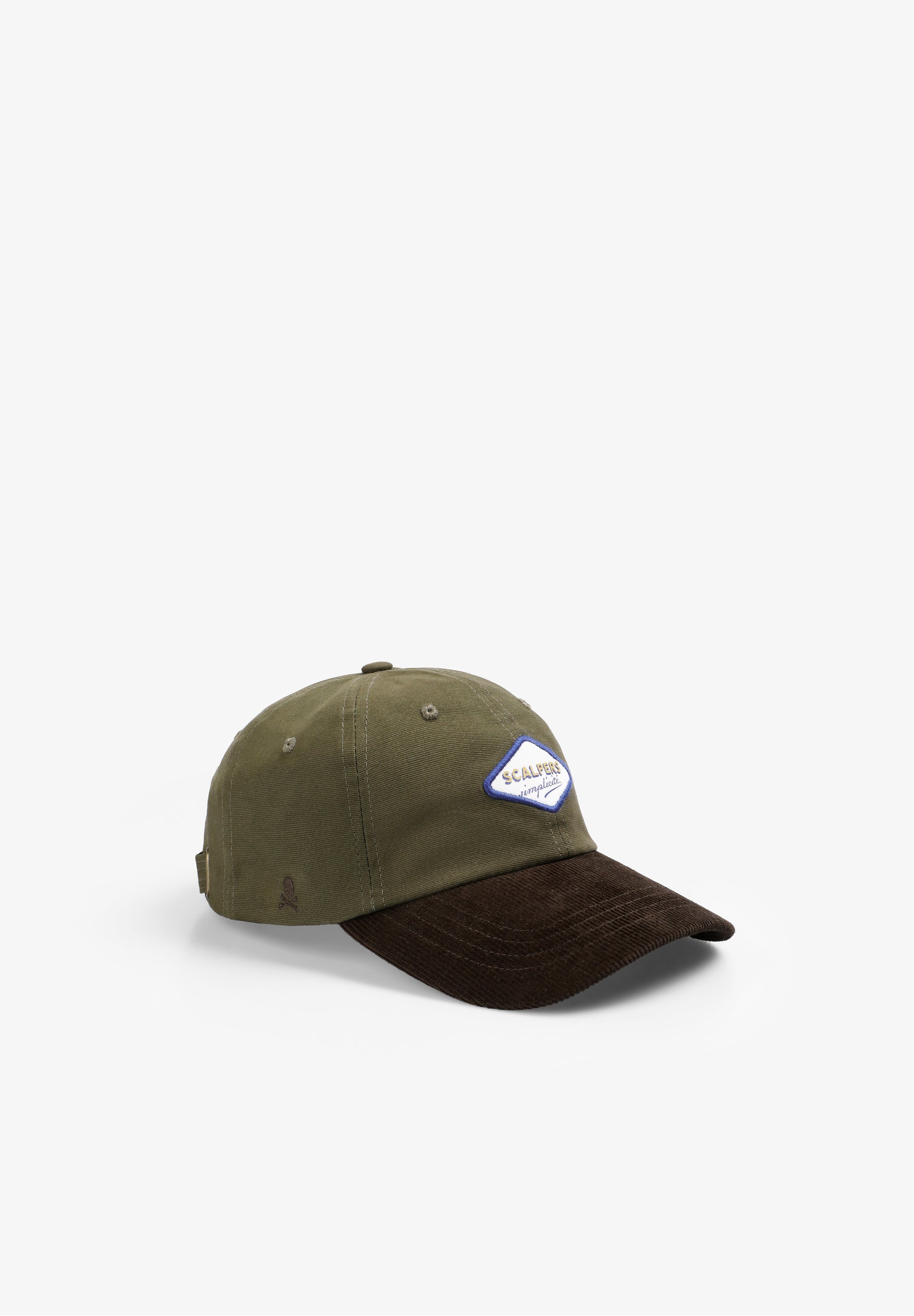 CORDUROY CAP WITH CONTRAST EMBROIDERY
