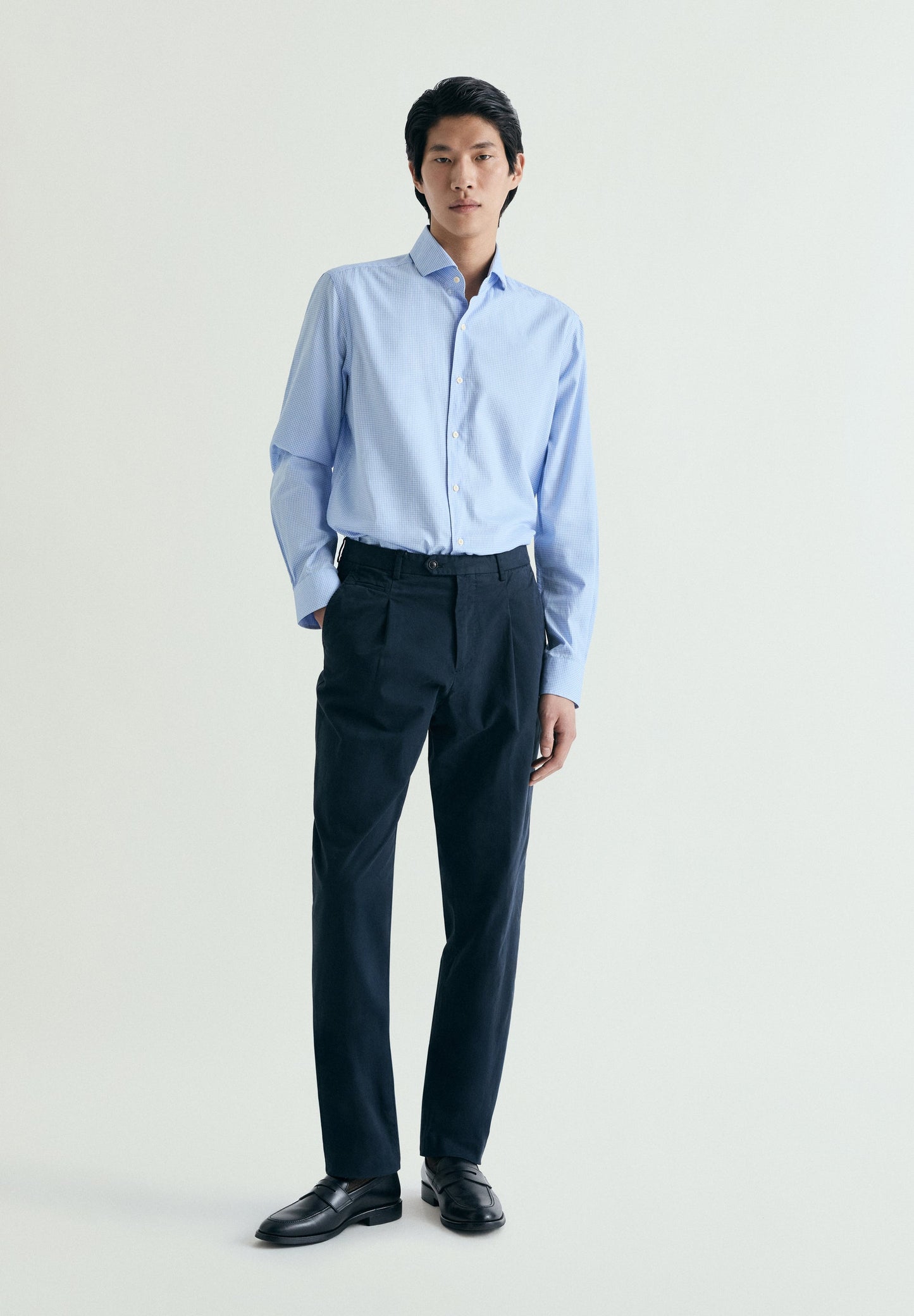 CHEMISE À CARREAUX COUPE DROITE