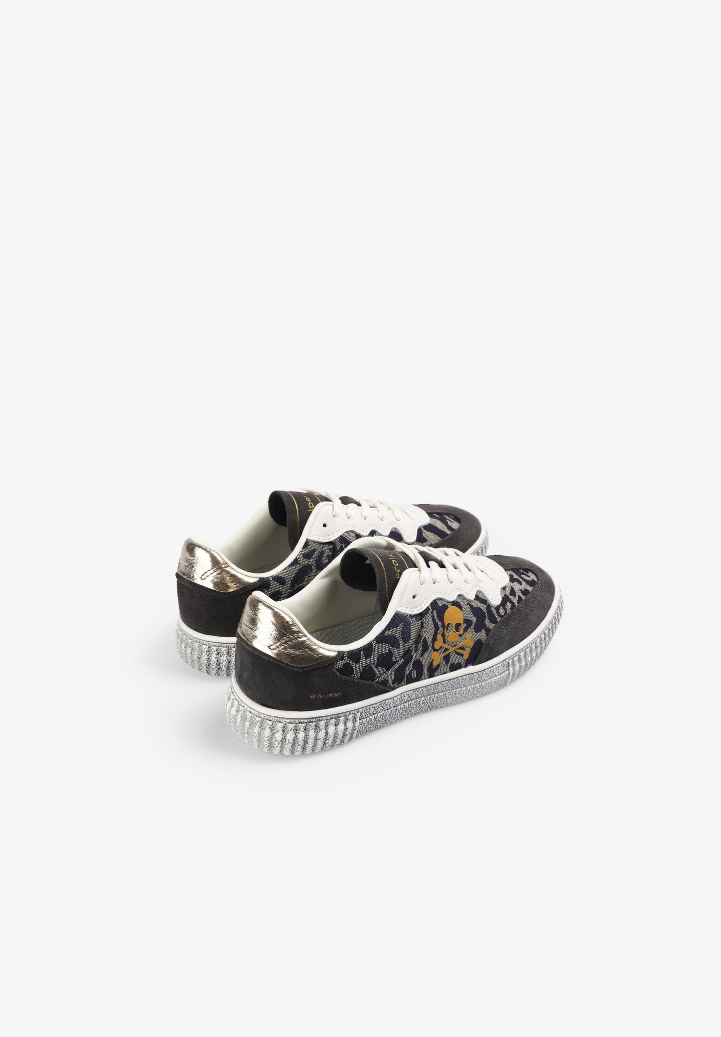 SNEAKER MIT TOTENKOPF UND ANIMAL-PRINT