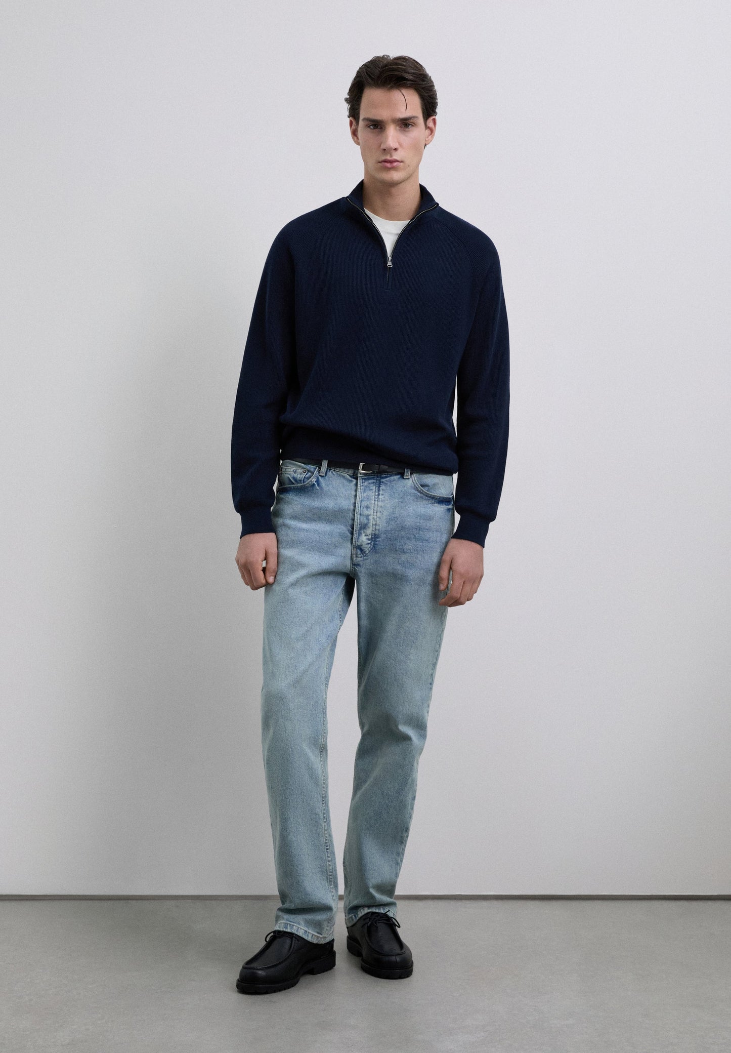 PULL MAILLE COL MOCK FERMETURE ÉCLAIR