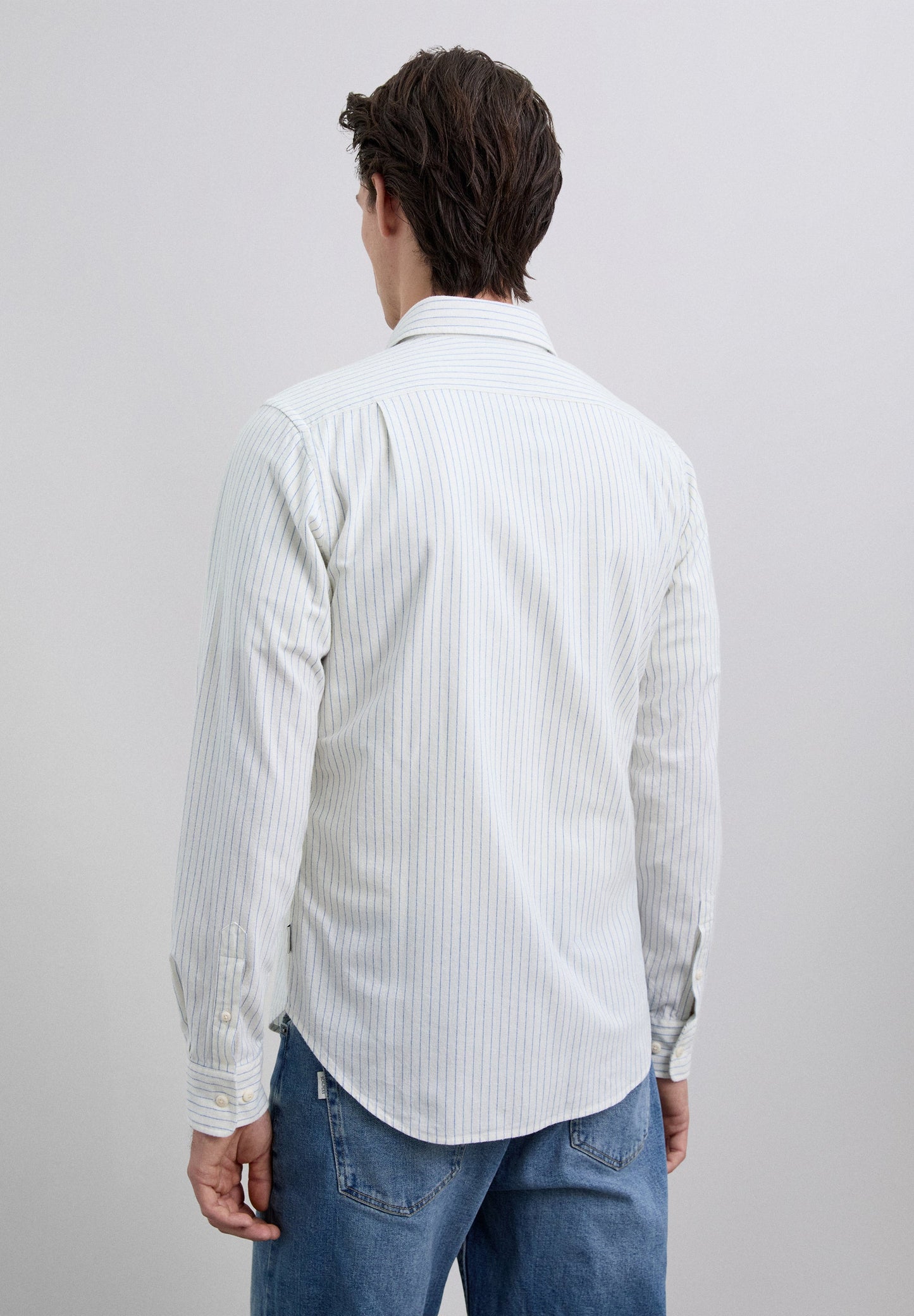 STRIPED BRUSHED COTTON SHIRT