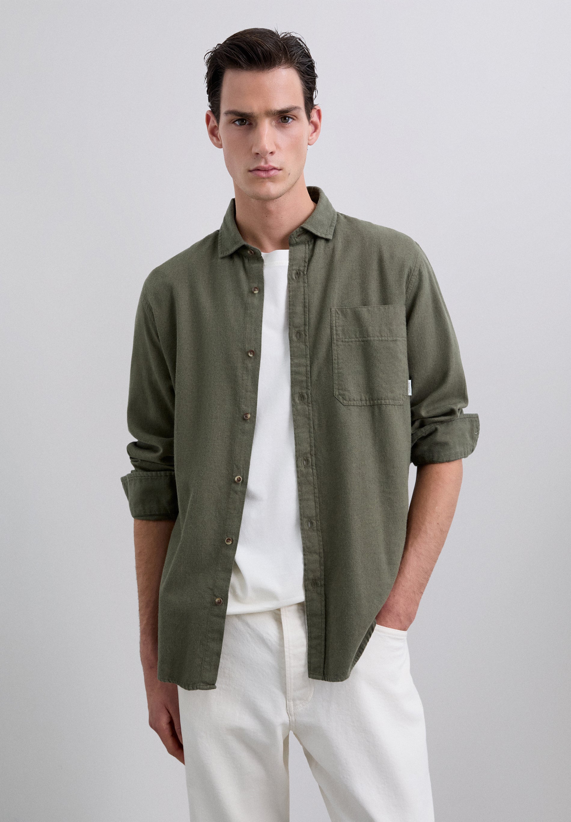 REGULAR FIT OVERSHIRT WITH POCKET