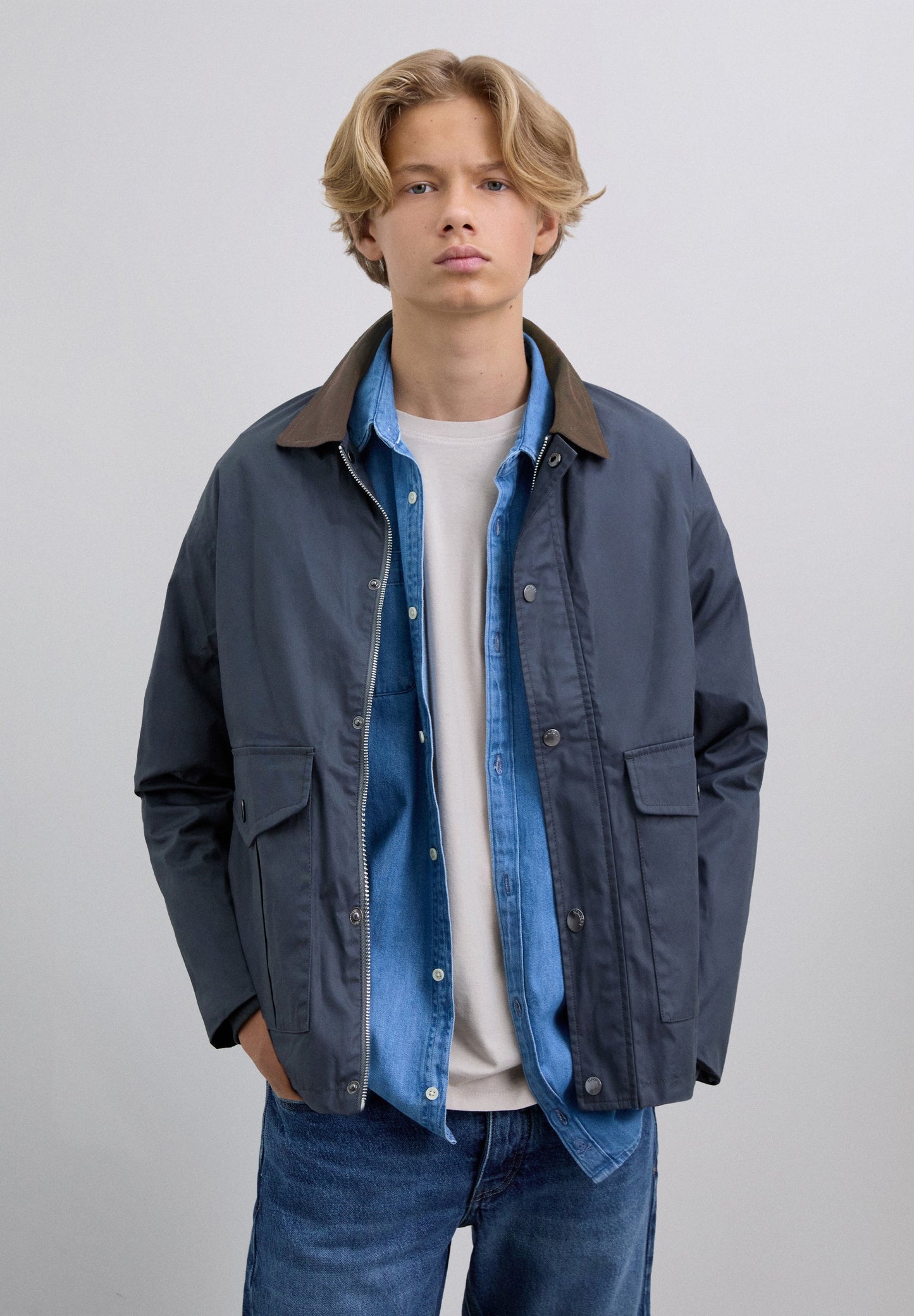 CHAQUETA CUELLO CAMISERO
